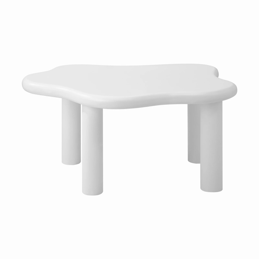 9 Oikiture Coffee Table Side Tables Sofa Cafe Desk Cloud Irregular
 - White, 9 of 10