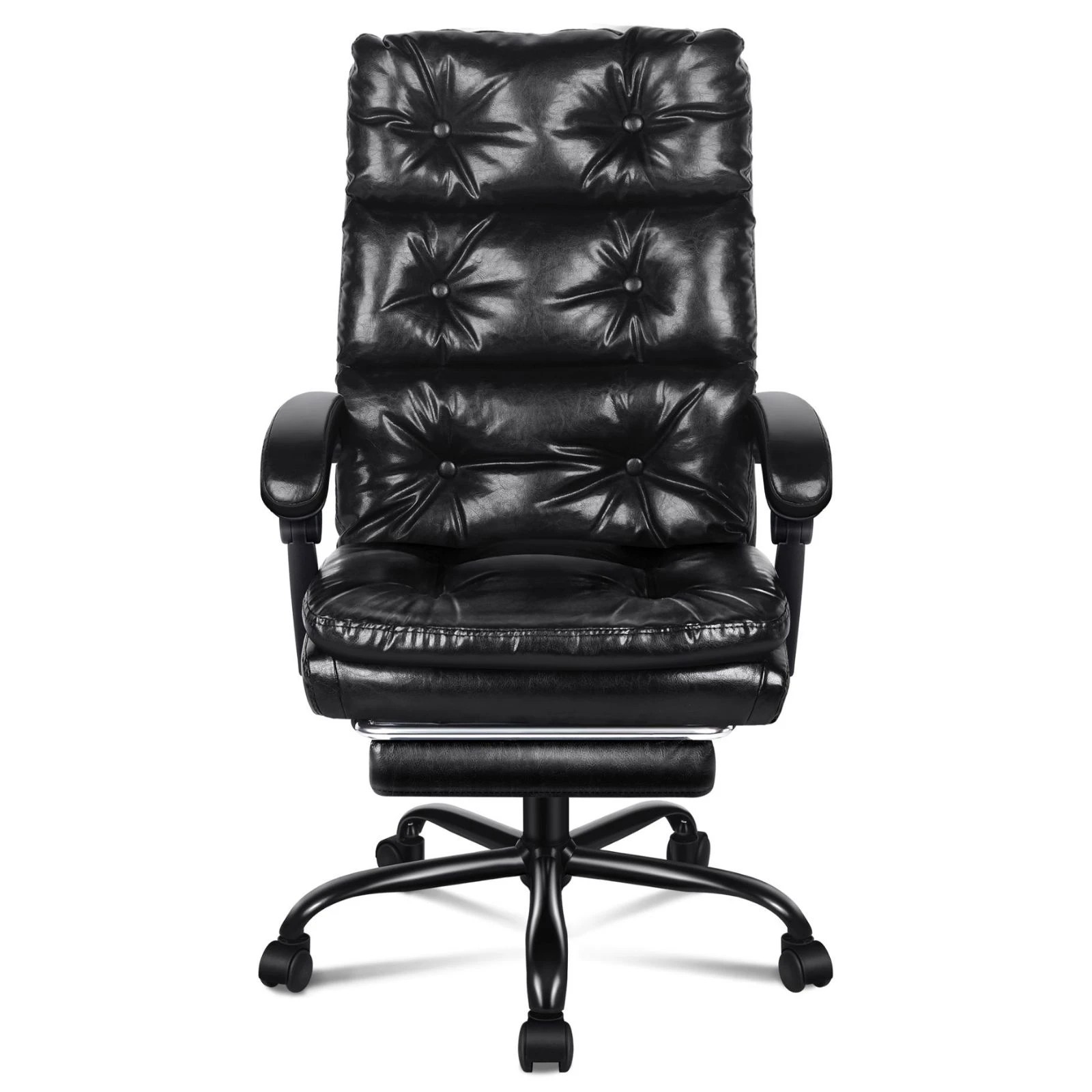 3 Alfordson Office Chair Executive Computer PU Leather Seat Work Recliner Gaming - Black, 3 of 10