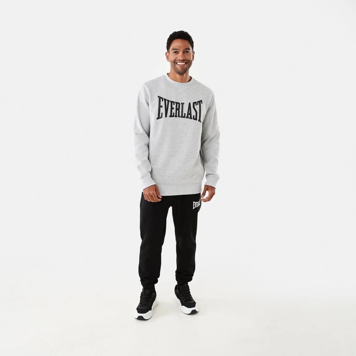 6 Everlast Mens Crew Neck Sweatshirt Grey Marle, 6 of 6