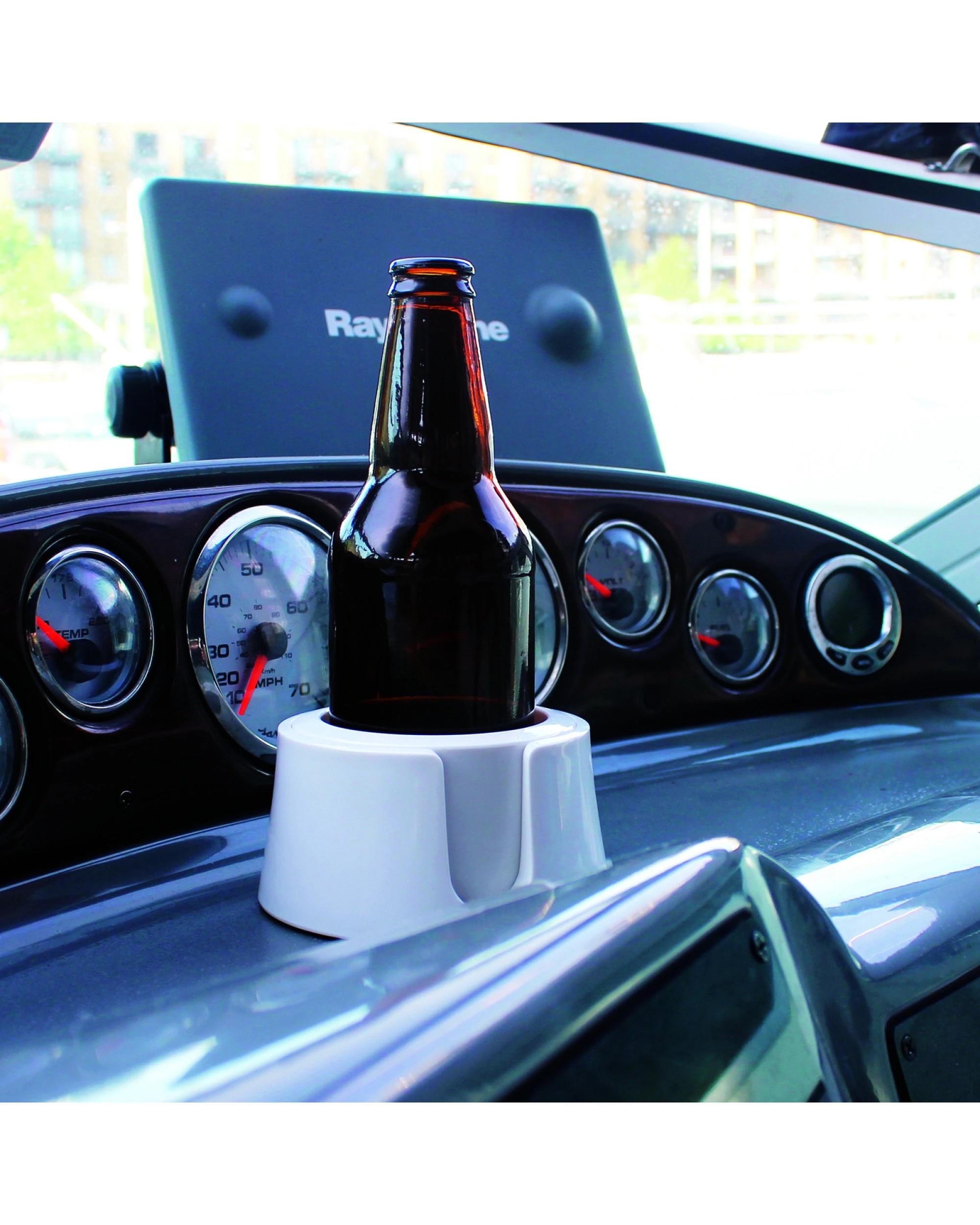 6 TableCoaster Anti-Spill Drink Holder Tray in White, 6 of 7