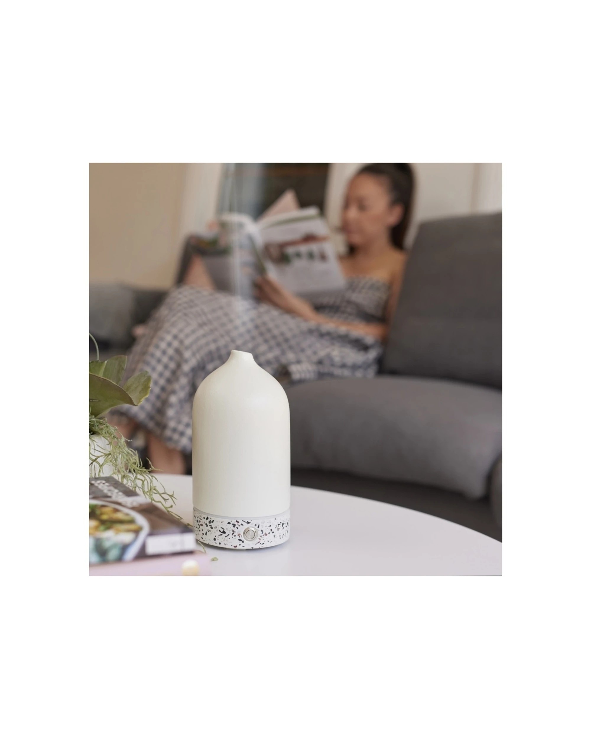 3 Ellia Pure Electric Ultrasonic Aroma Diffuser Ceramic & Terrazzo 19.6cm Pure - White, 3 of 3