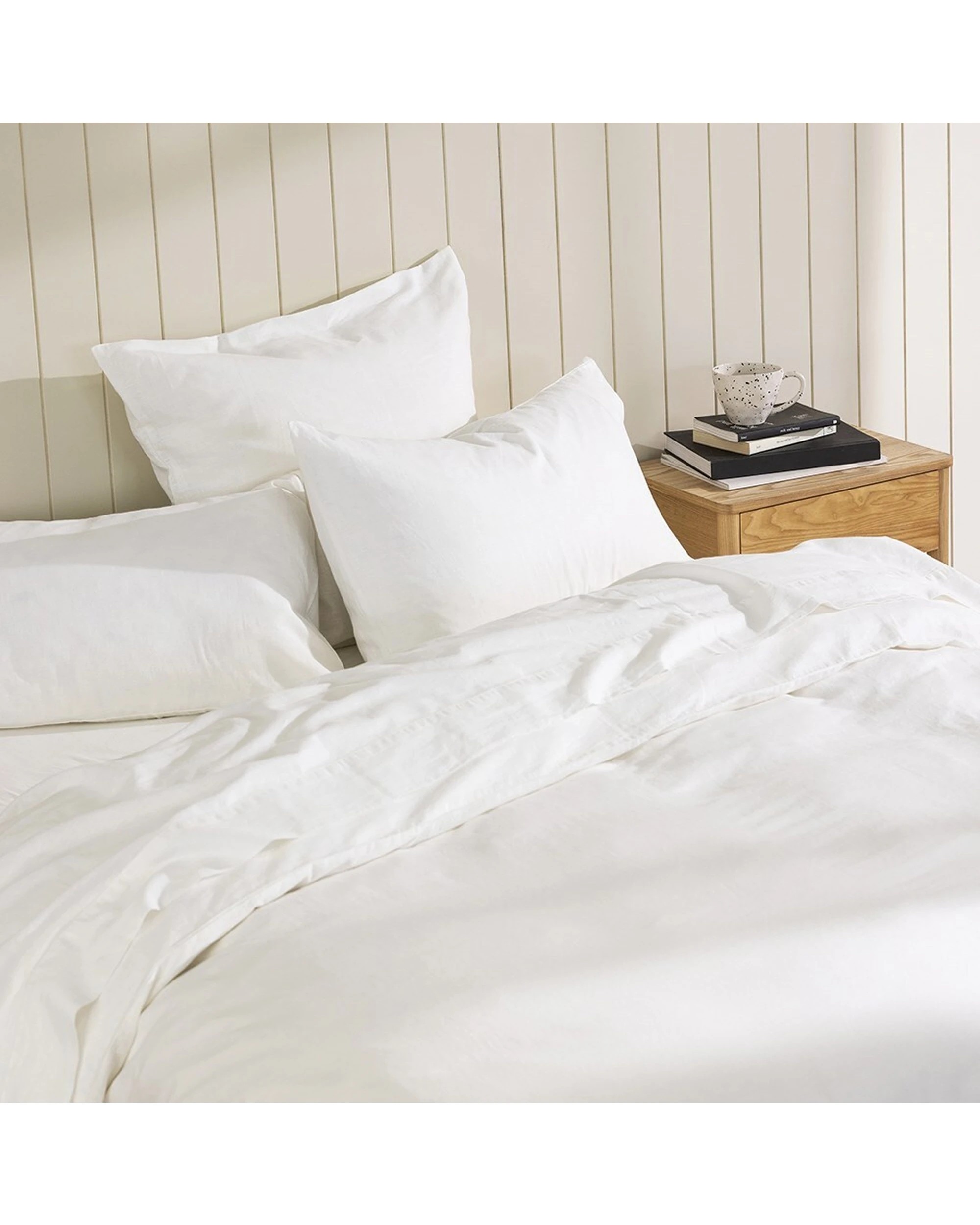 2 Ecology Dream Flat Sheet Bedding Bed Linen - King Bed - White, 2 of 4