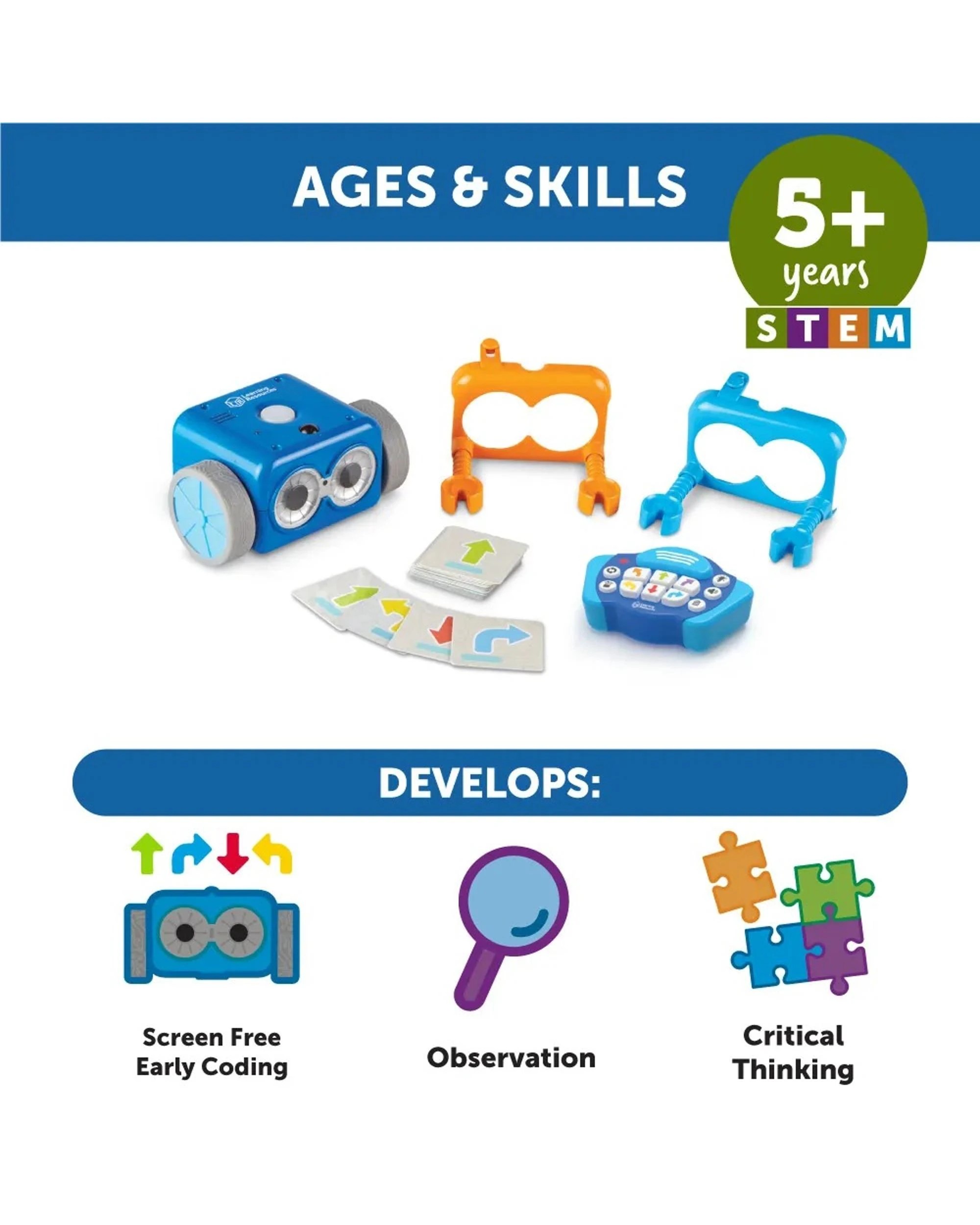 7 Learning Resources Botley 2.0 The Coding Robot Activity Set, 7 of 7