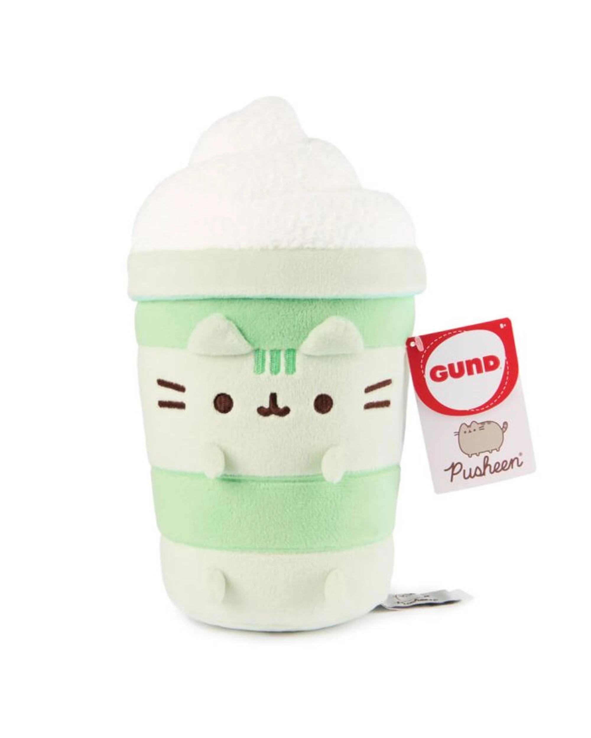 1 Pusheen Sips Matcha Drink Pusheen 24cm Plush - Green, 1 of 4