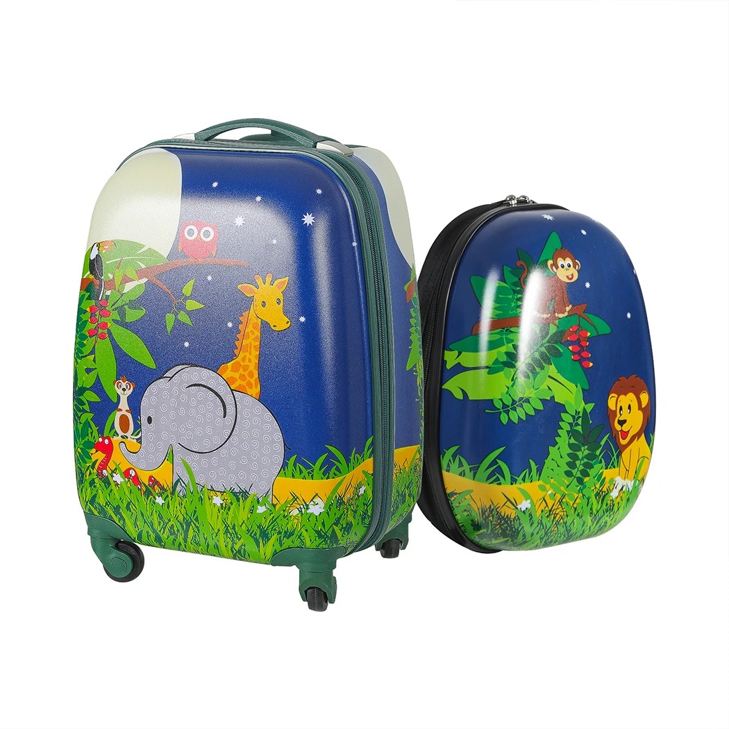 1 BoPeep 2PC Kids Luggage Set Jungle Pattern, 1 of 8