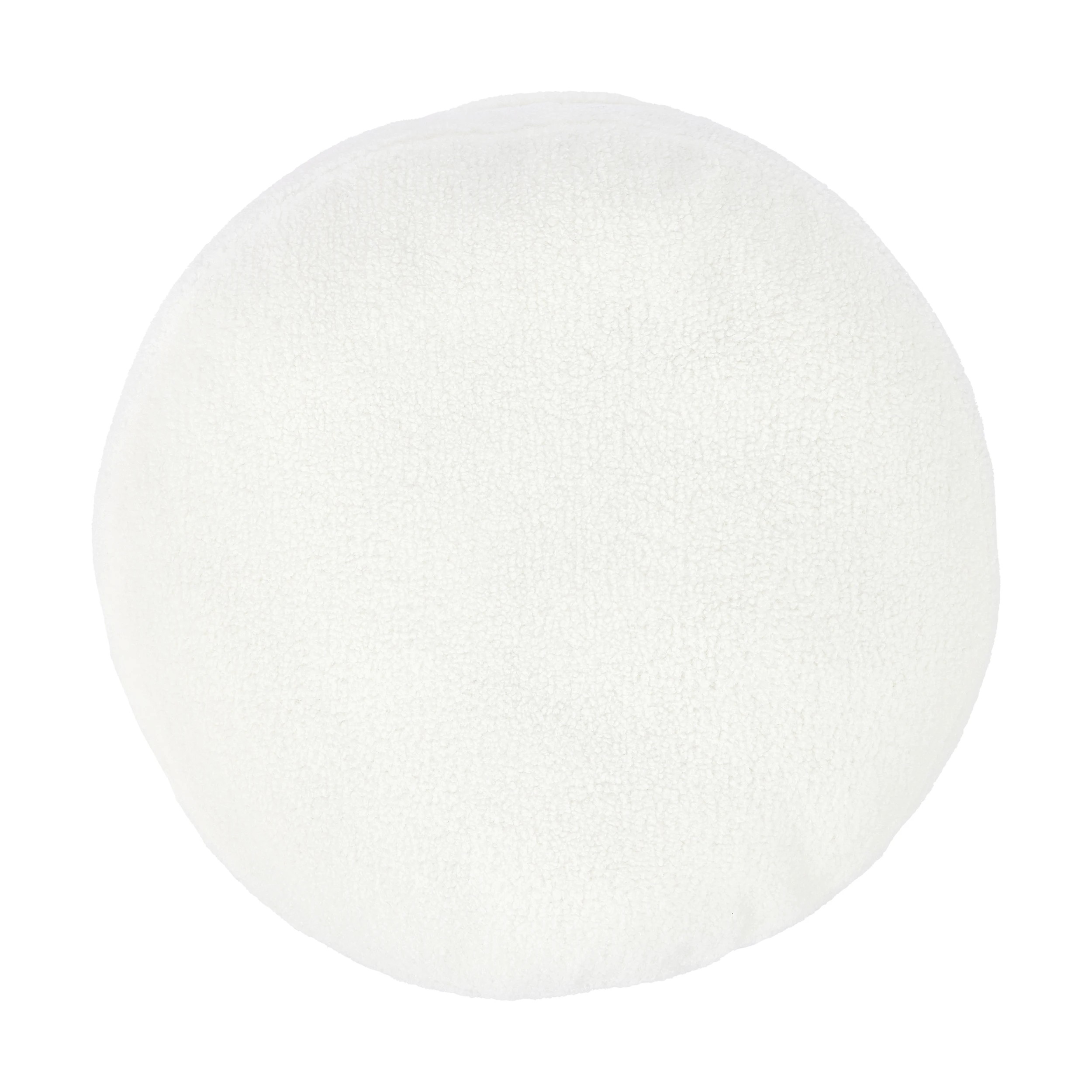 2 Boucle Floor Cushion - White, 2 of 6