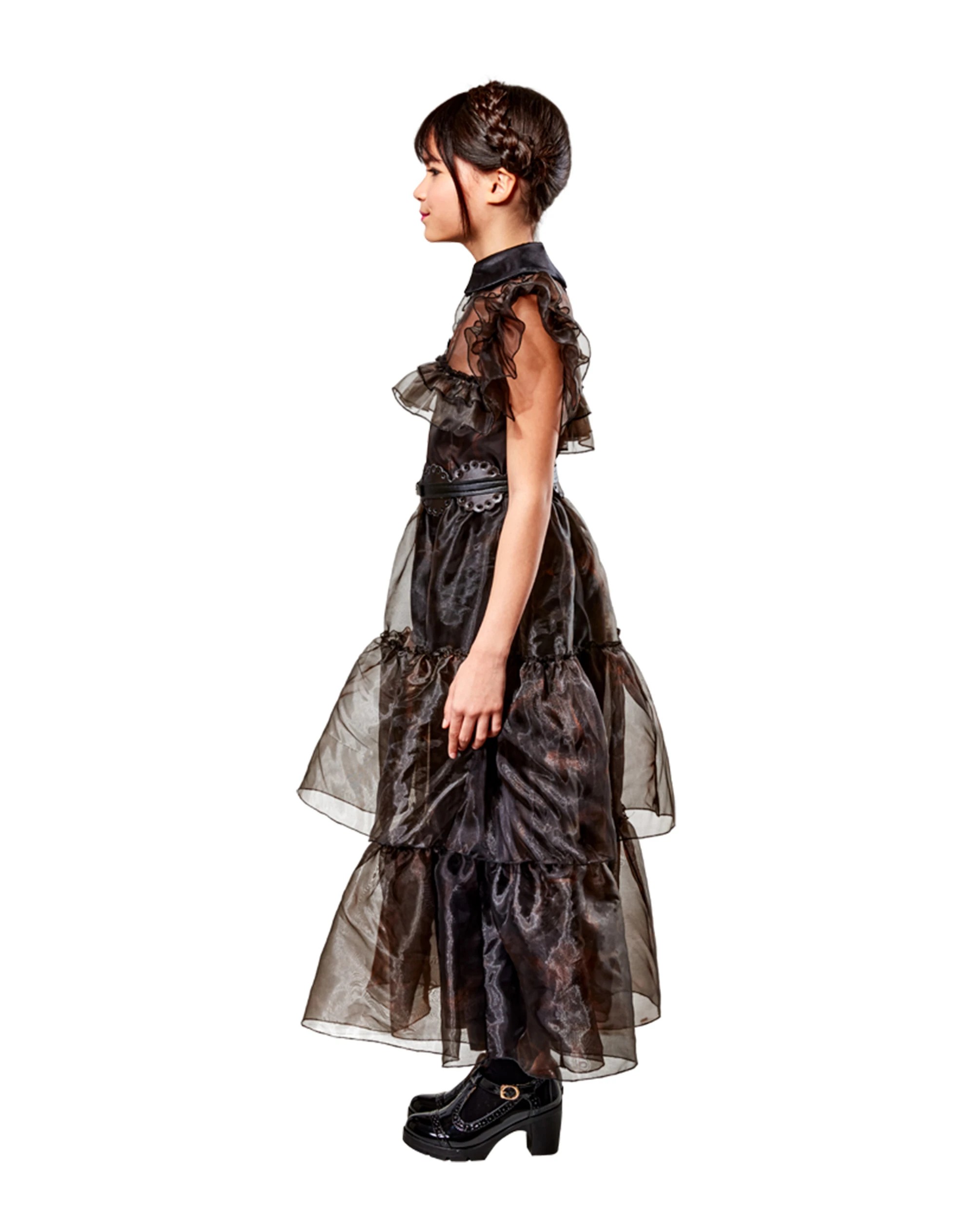3 Wednesday Deluxe Kids Costume - Size 3 - 5yrs - Black, 3 of 4