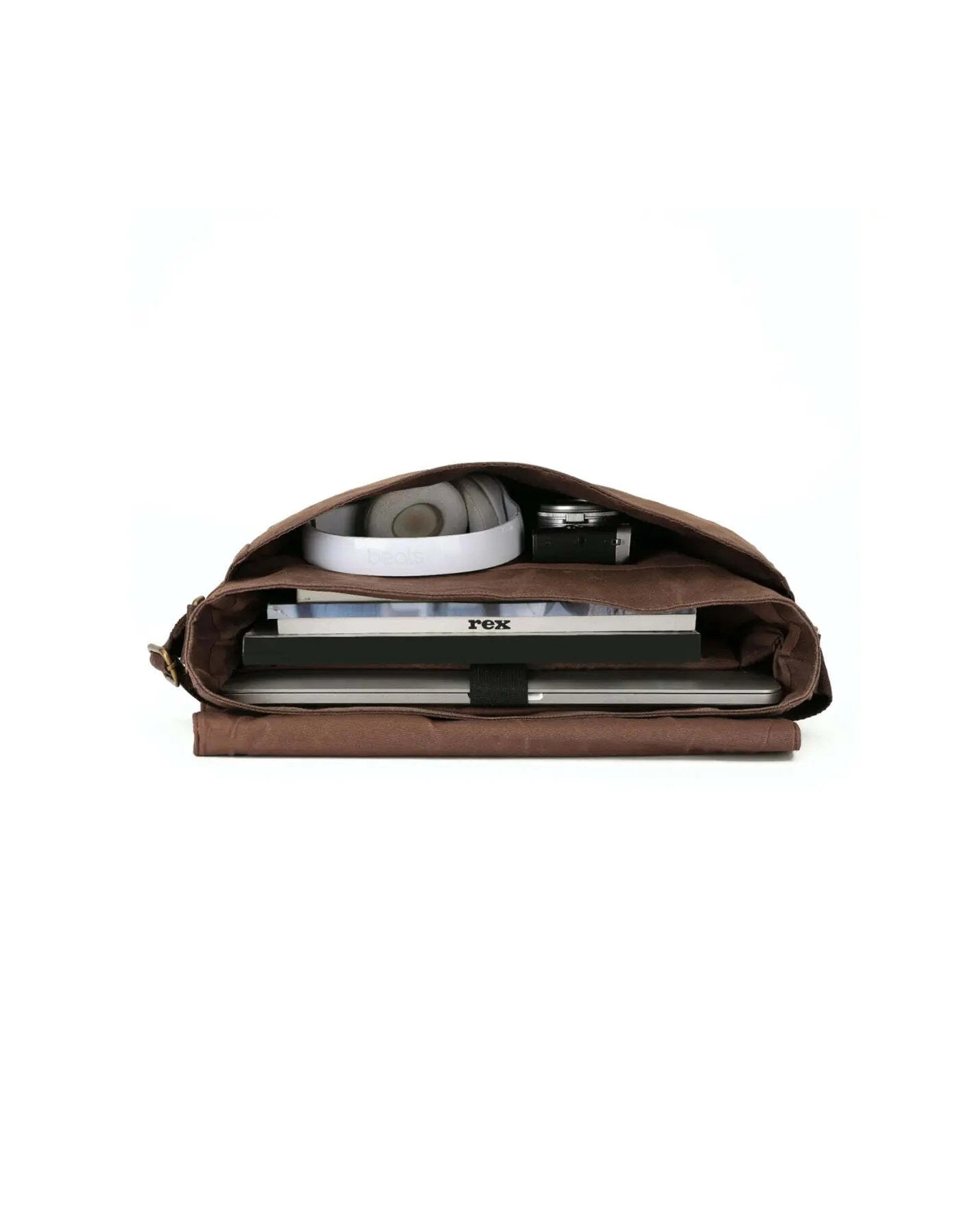 2 Tosca Luggage Waxed Canvas 13in Laptop Messenger Bag Versatile Design Perfect Size - Brown, 2 of 3