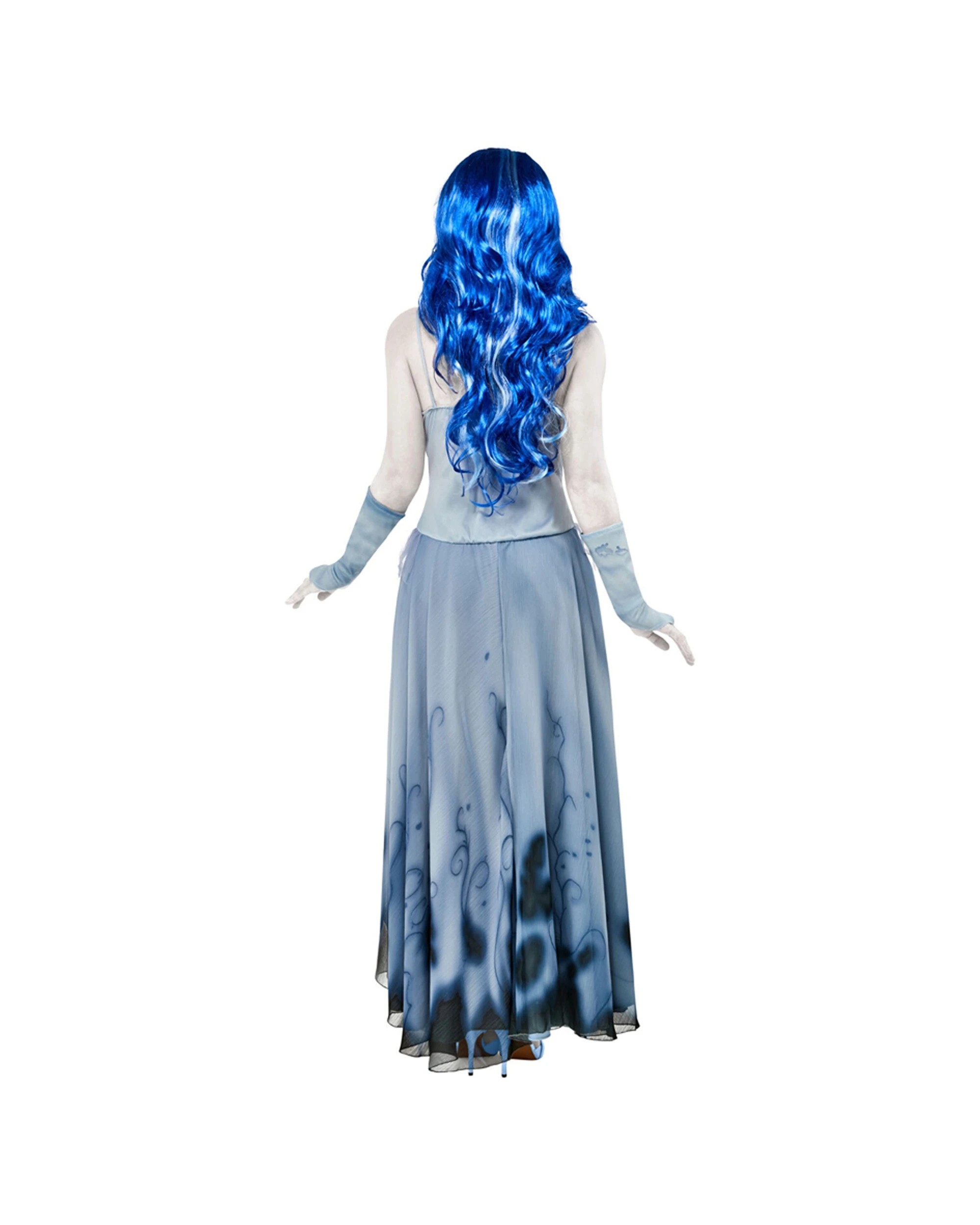 2 Corpse Bride Emily Corpse Bride Women's Costume Dress-Up Size L - Blue, 2 of 3