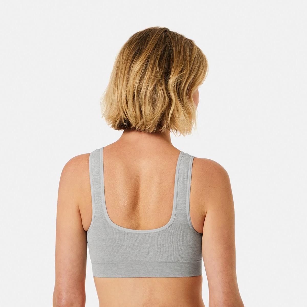 6 2 Pack Wirefree Seamfree Crop OMBRE BLUE, SILVER MARLE, 6 of 8