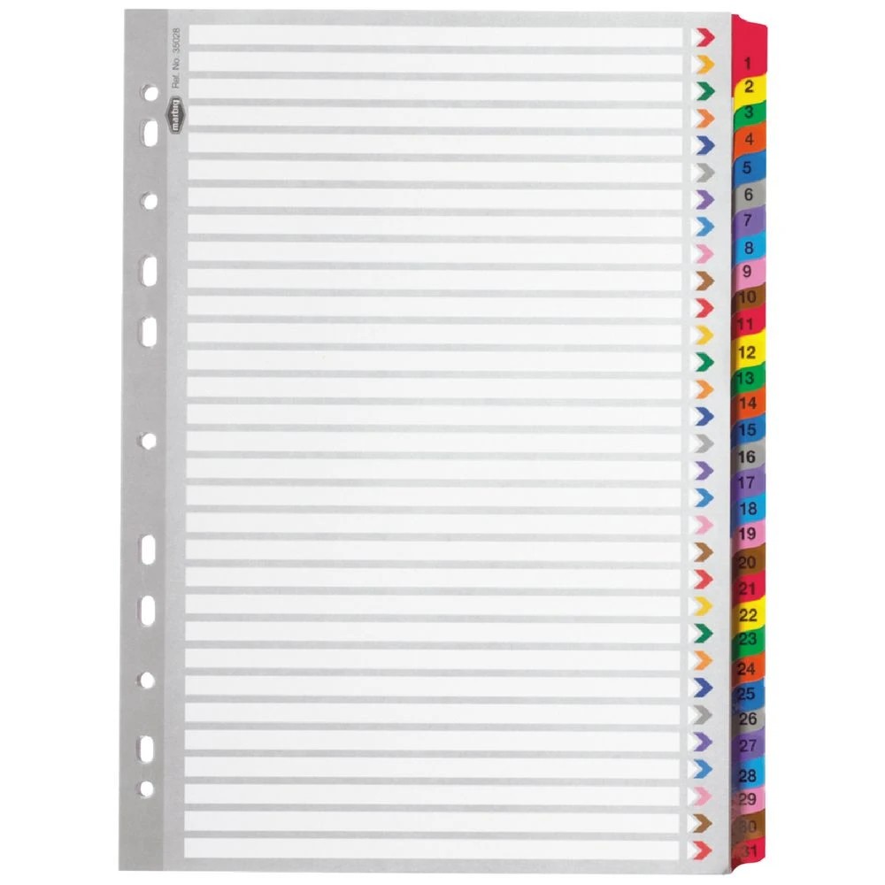 1 Marbig Reinforced  A4 1-31 Tab Divider, 1 of 1