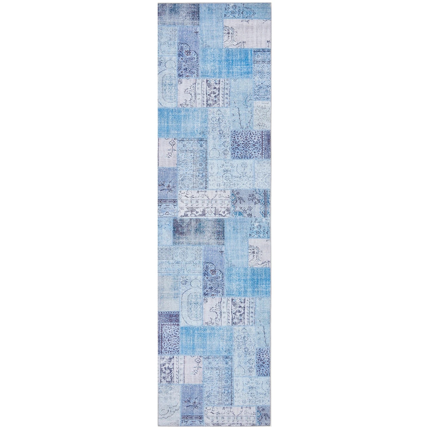 2 Common Ground Rugs Bazaar 121 200x80cm - Small Runner Rug - Blue, 2 of 8