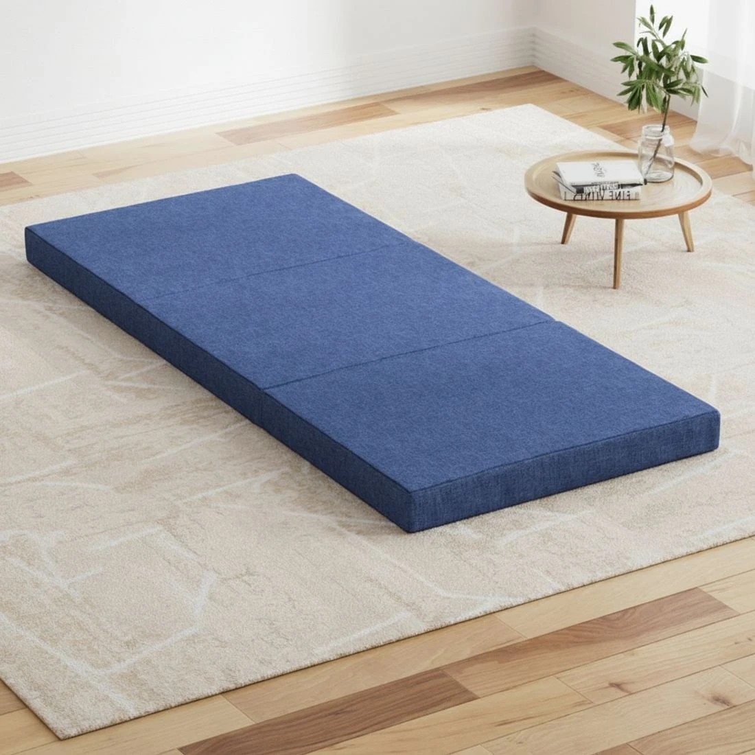 3 Giselle Bedding Foldable Mattress Folding Foam - Single Bed - Blue, 3 of 6
