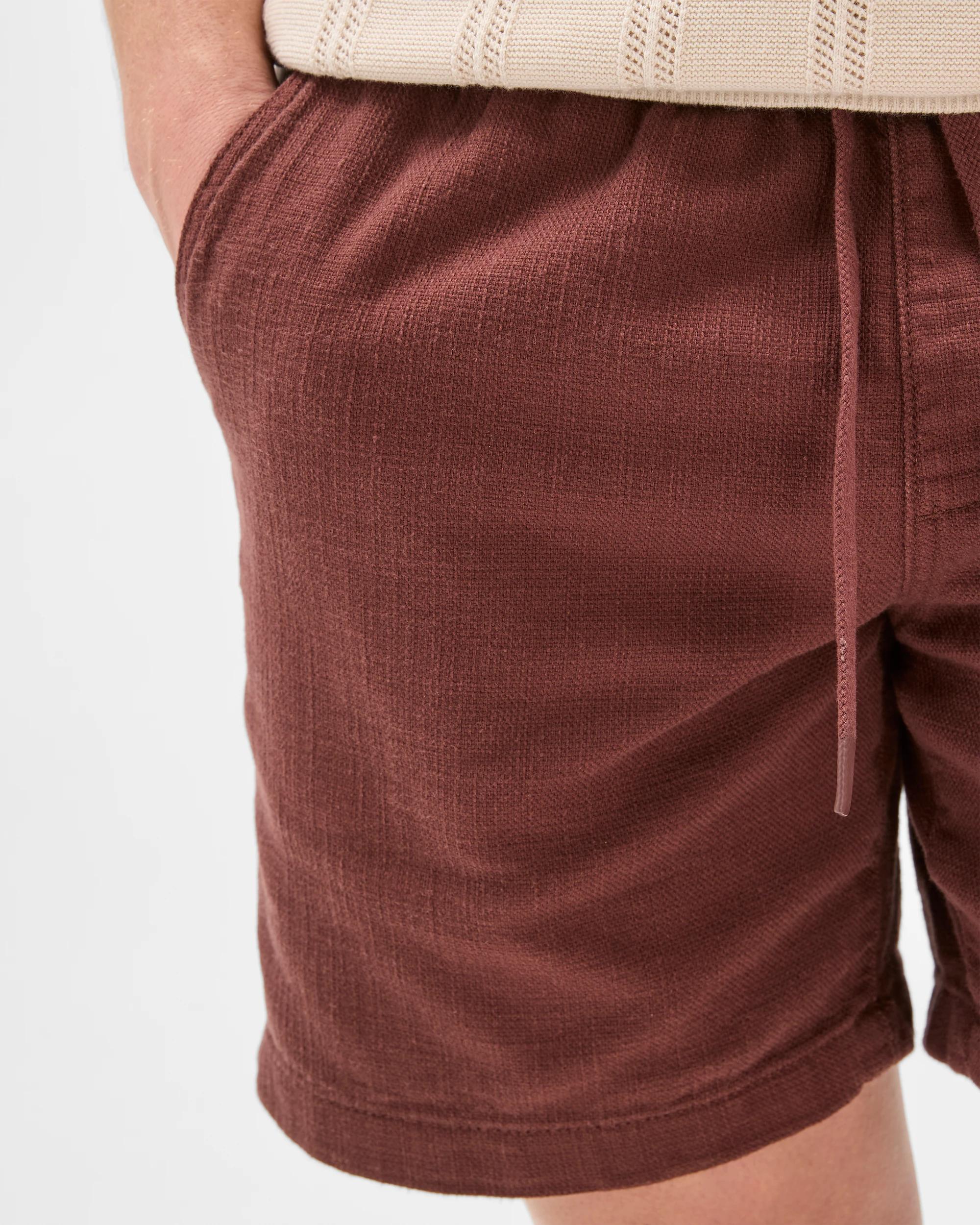 6 Target Man Australian Cotton Textured Shorts BROWN STONE, 6 of 7