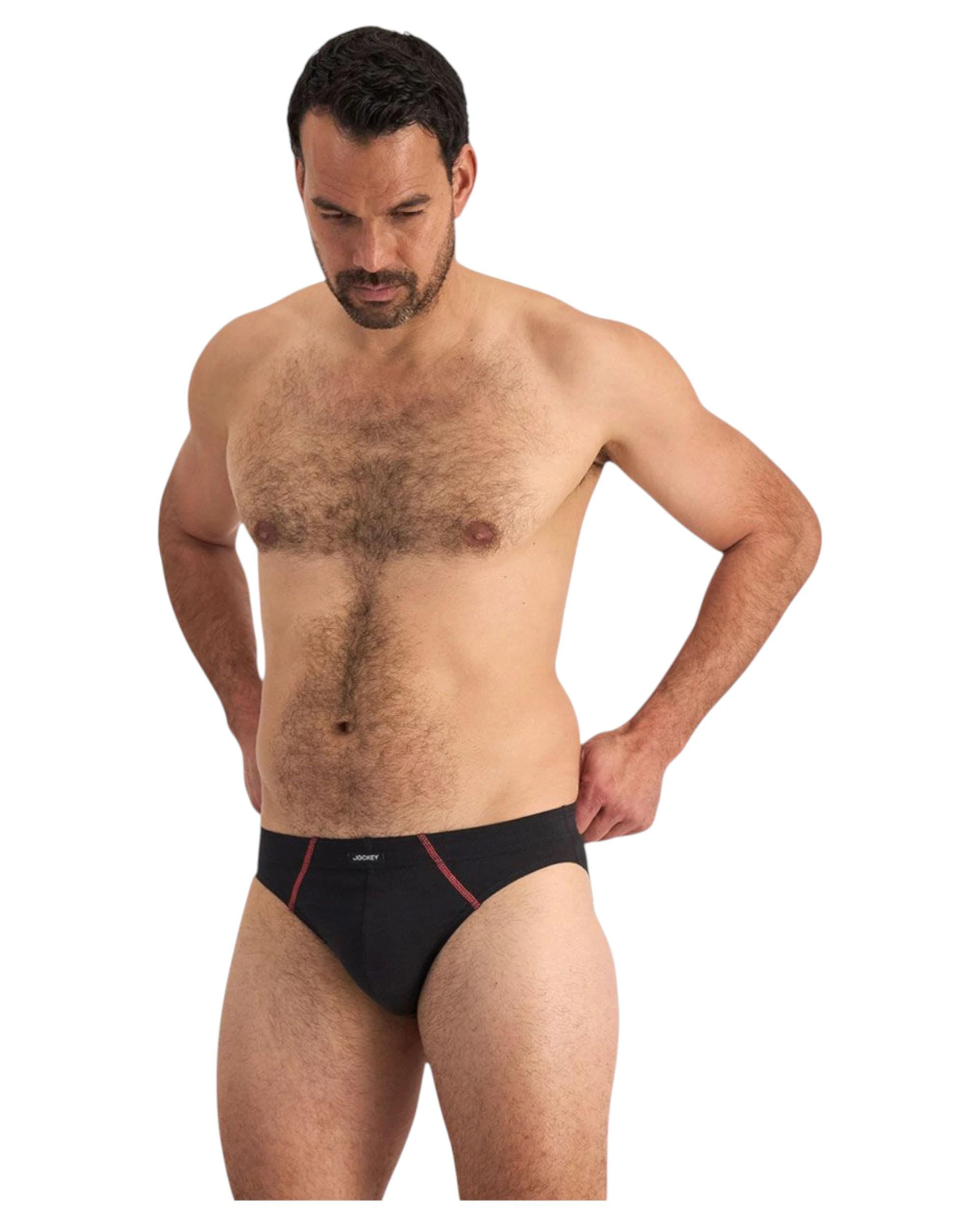 2 Jockey 12 Pack Mens Cotton Briefs / Grey/ Red Underwear BLACK/GREY/RED, 2 of 10