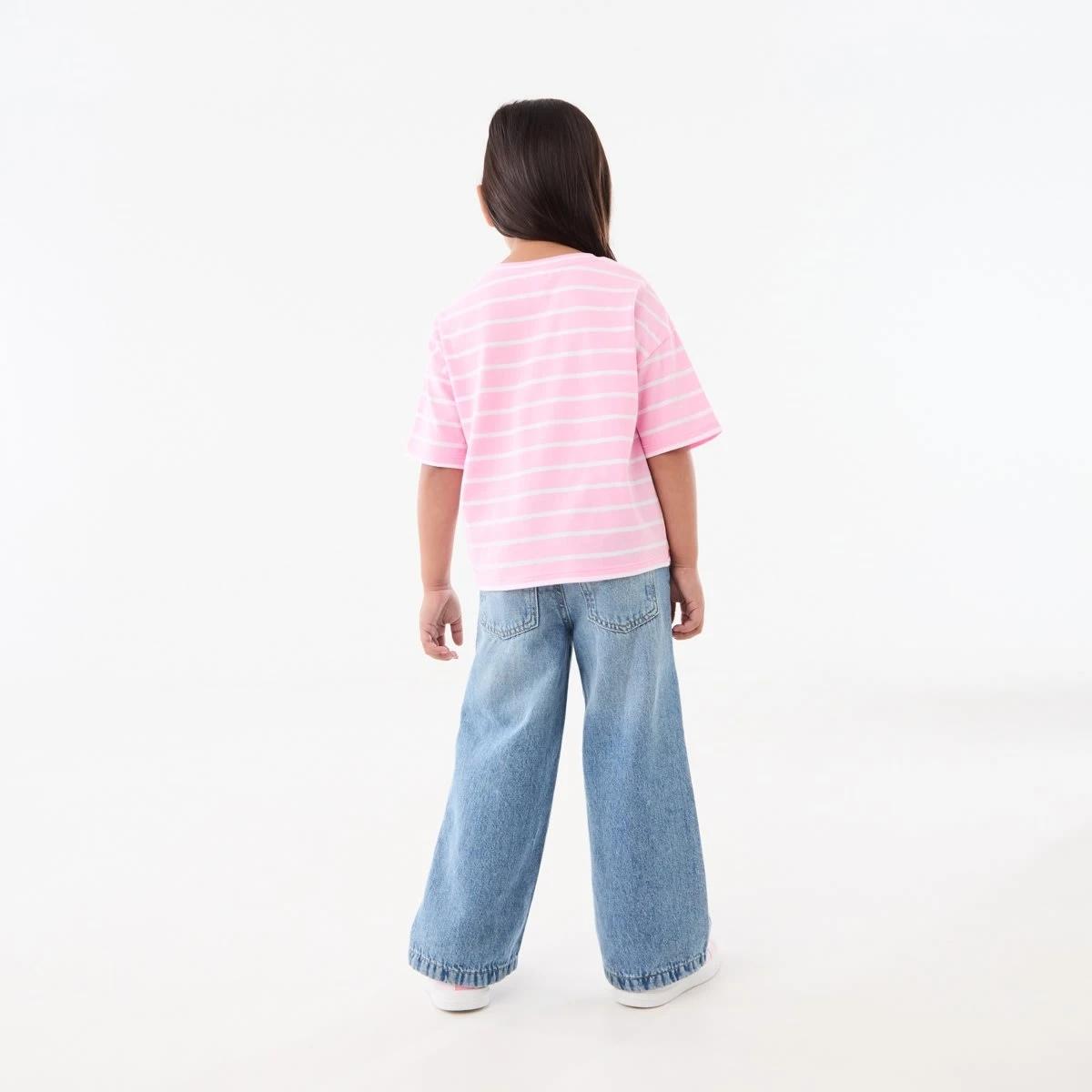 6 Short Sleeve Stripe T-shirt Pnk Stripe, 6 of 8