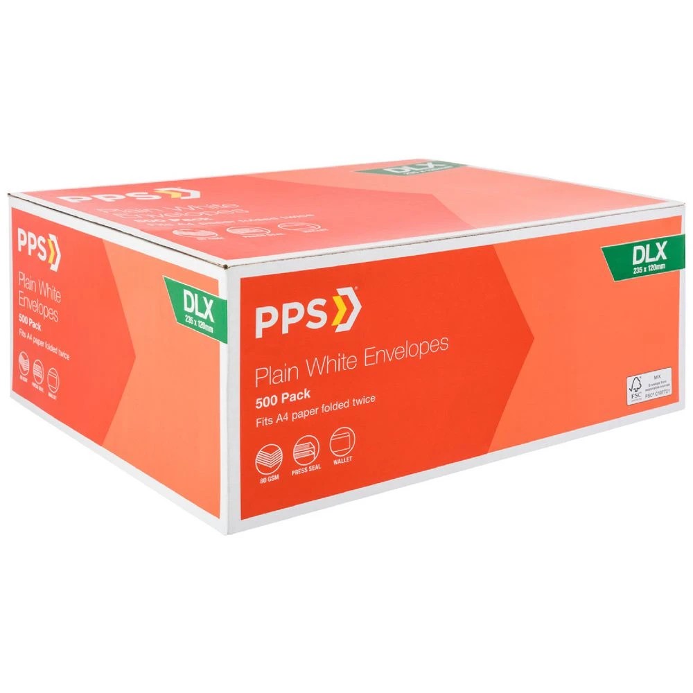 1 PPS Plainface DLX Envelopes White 500 Pack, 1 of 4