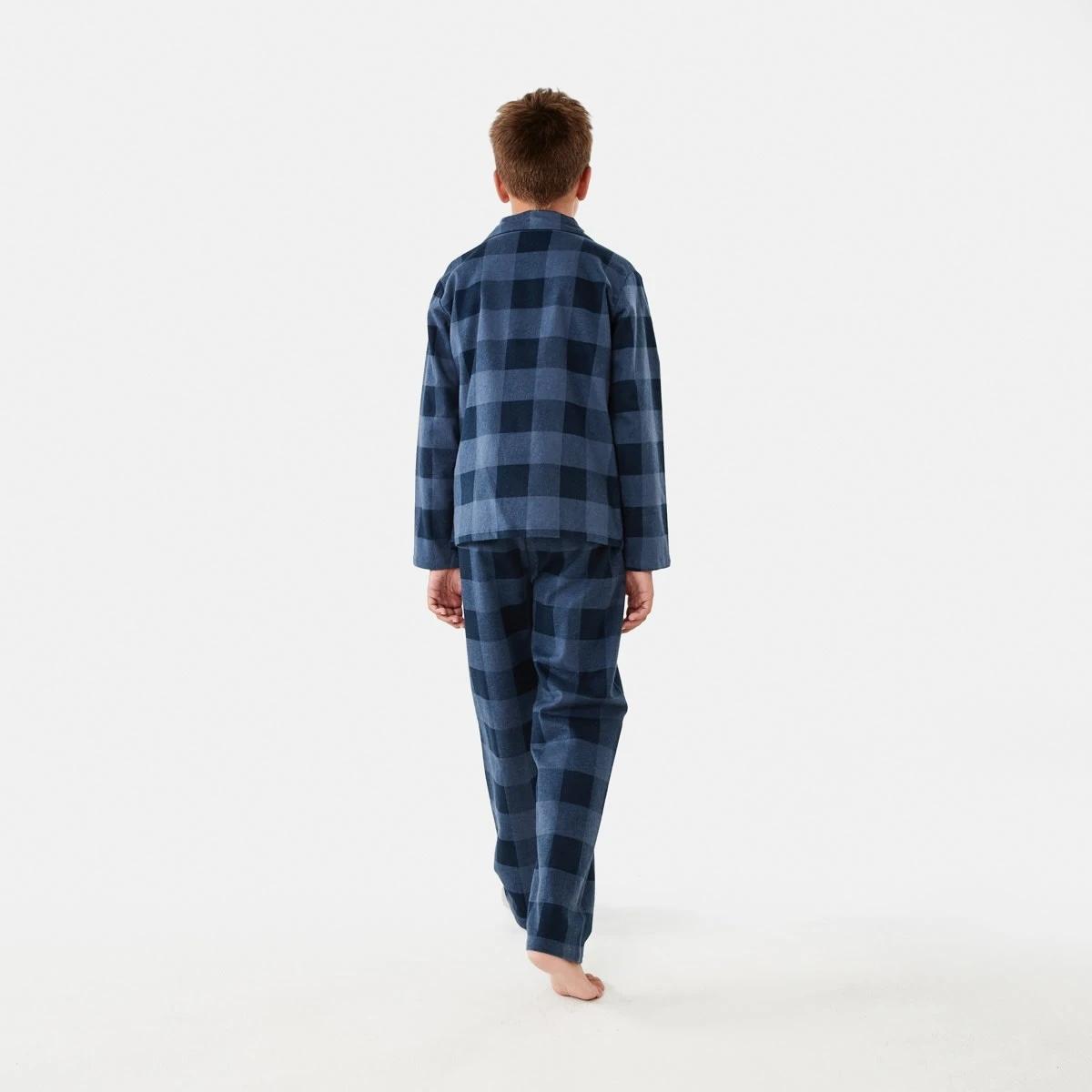 2 Flannelette Pyjama Set Blu Checks, 2 of 9