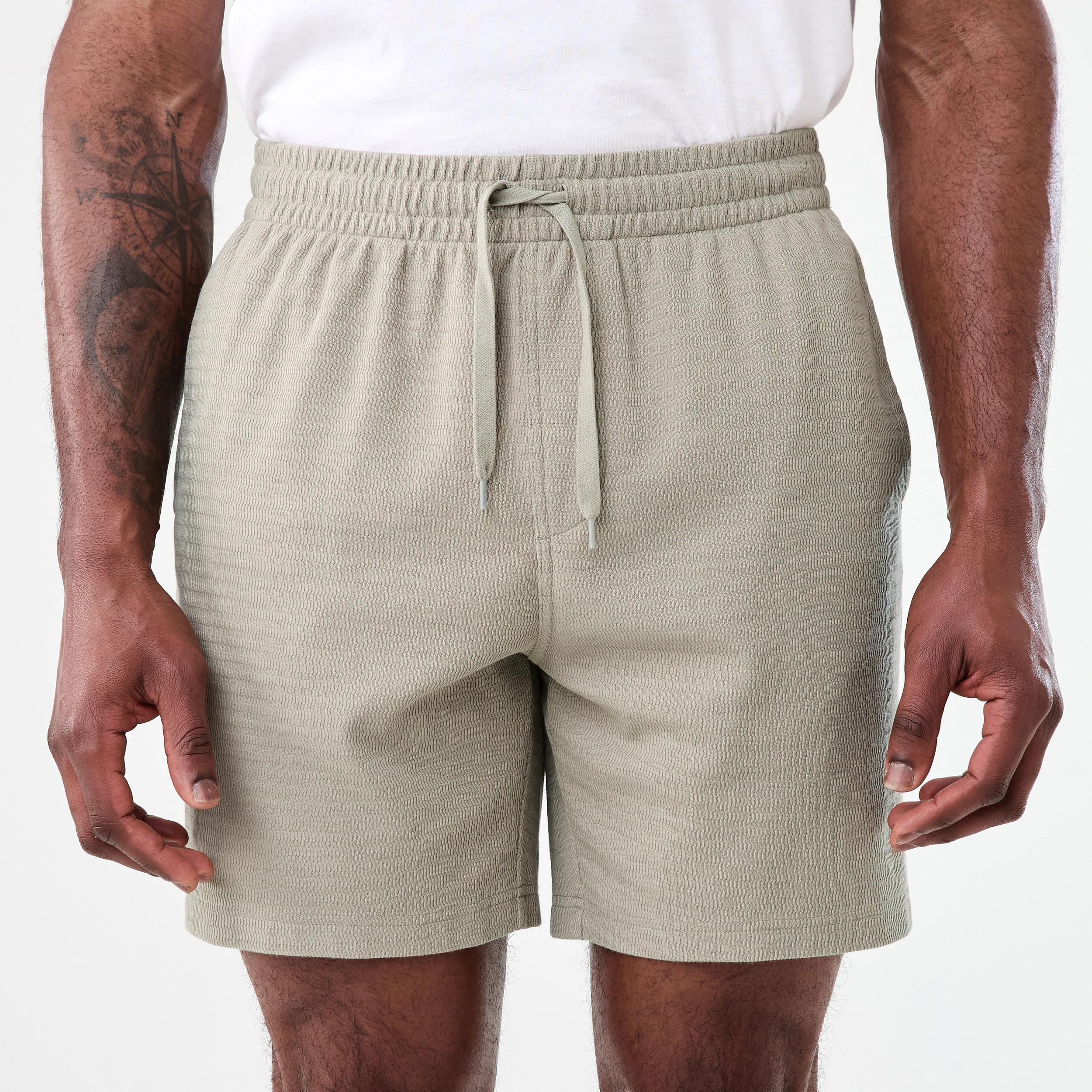 1 Washed Textured Shorts Bge Khaki, 1 of 6