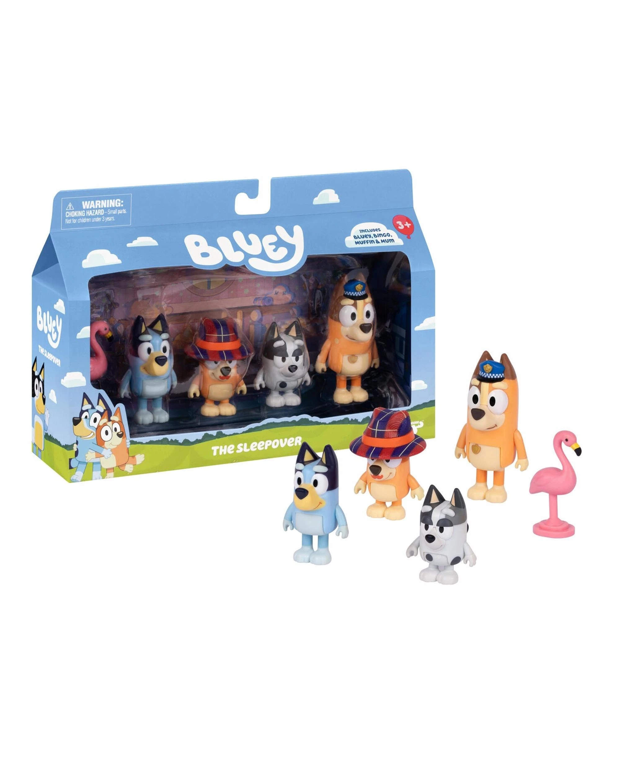 1 Bluey Series 15 The Sleepover Figure 4 Pack, 1 of 5