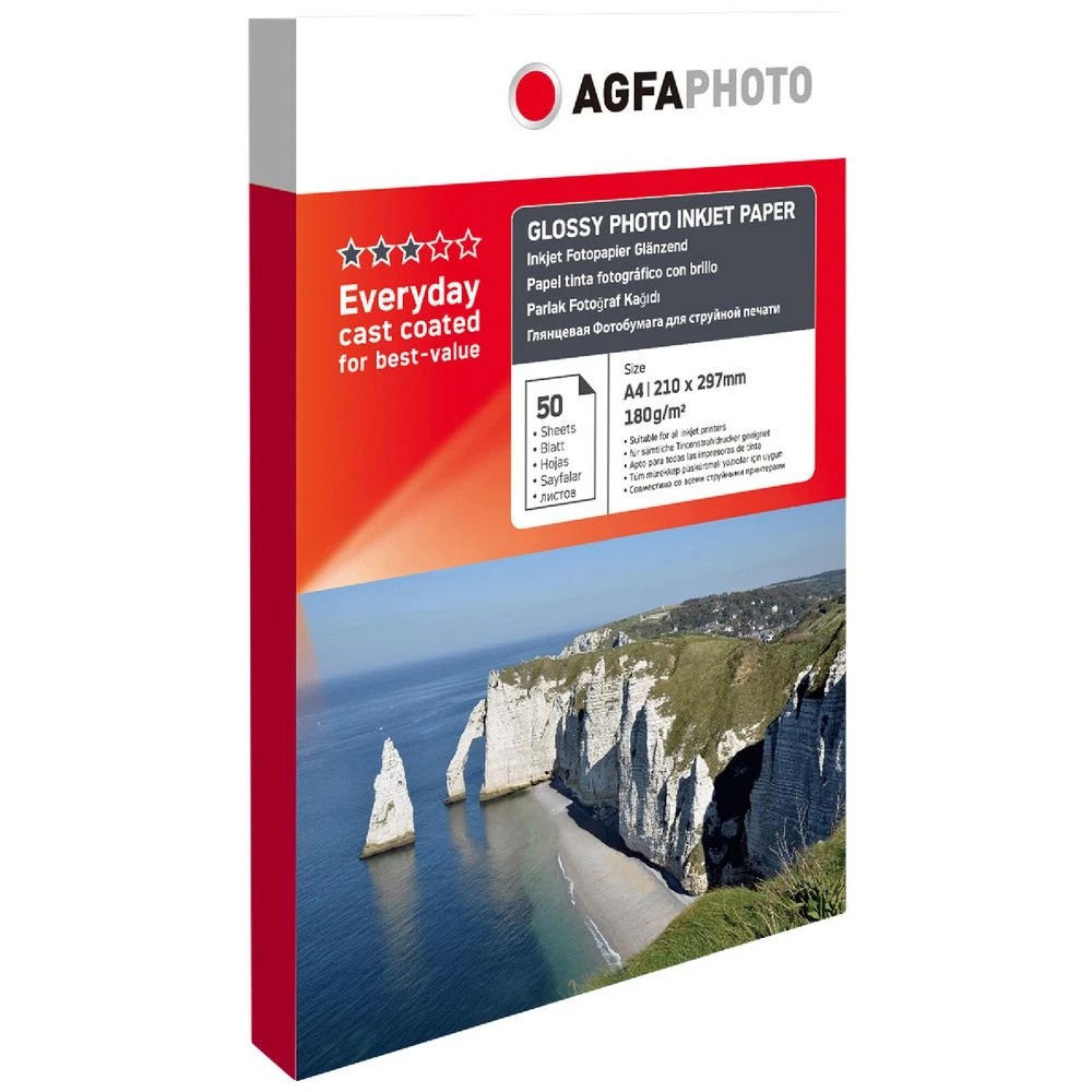 1 AGFA A4 Gloss Photo Paper 180gsm 50 Pack, 1 of 1