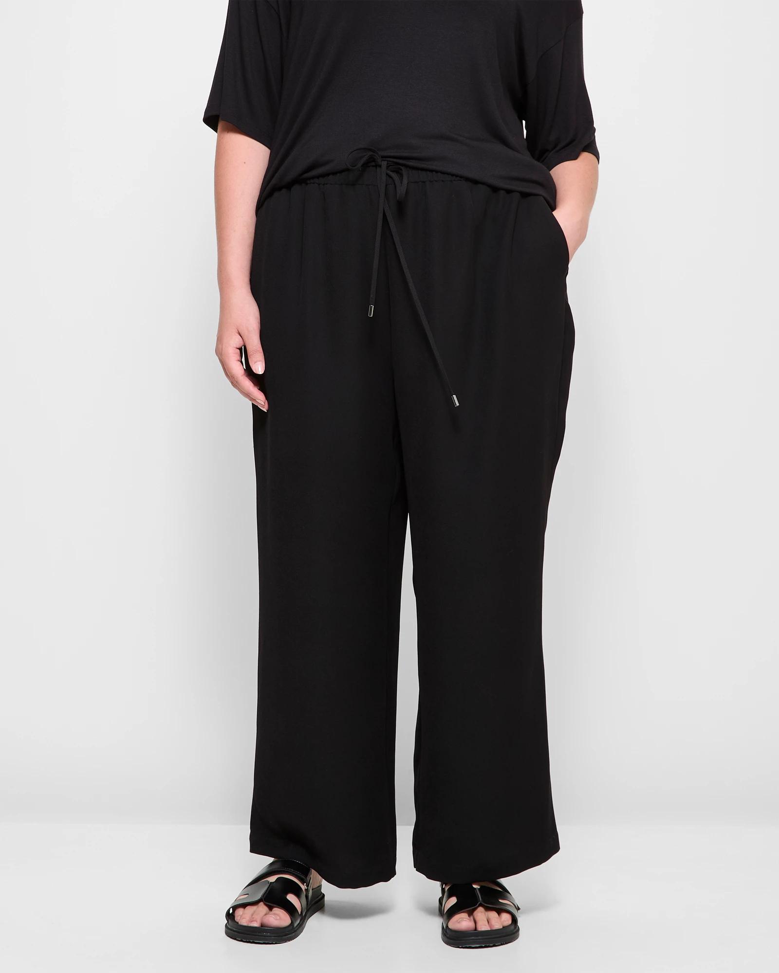 2 Target Plus Size Wide Leg Pants BLACK, 2 of 5
