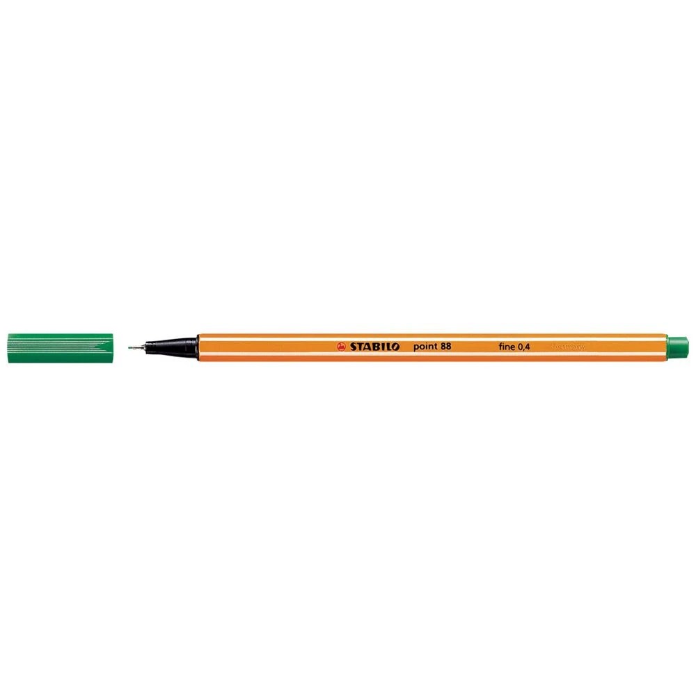 1 Stabilo Point 88 Fineliner 0.4mm Green, 1 of 2