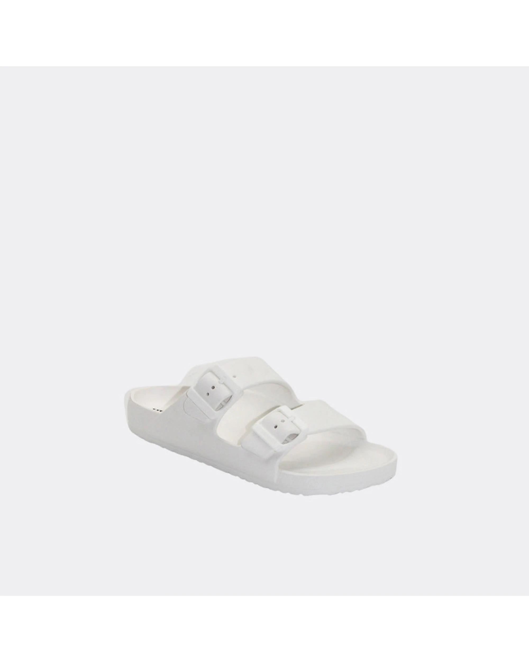 2 Human Shoes Ripe Women's Sandals Double Buckle Super Soft Cool Grey WHITE, 2 of 5