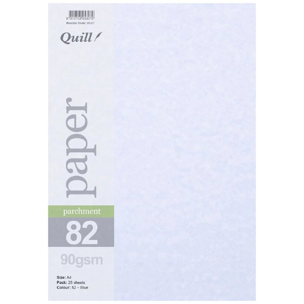 1 Quill Parchment 90gsm A4 Paper Blue 25 Pack, 1 of 1