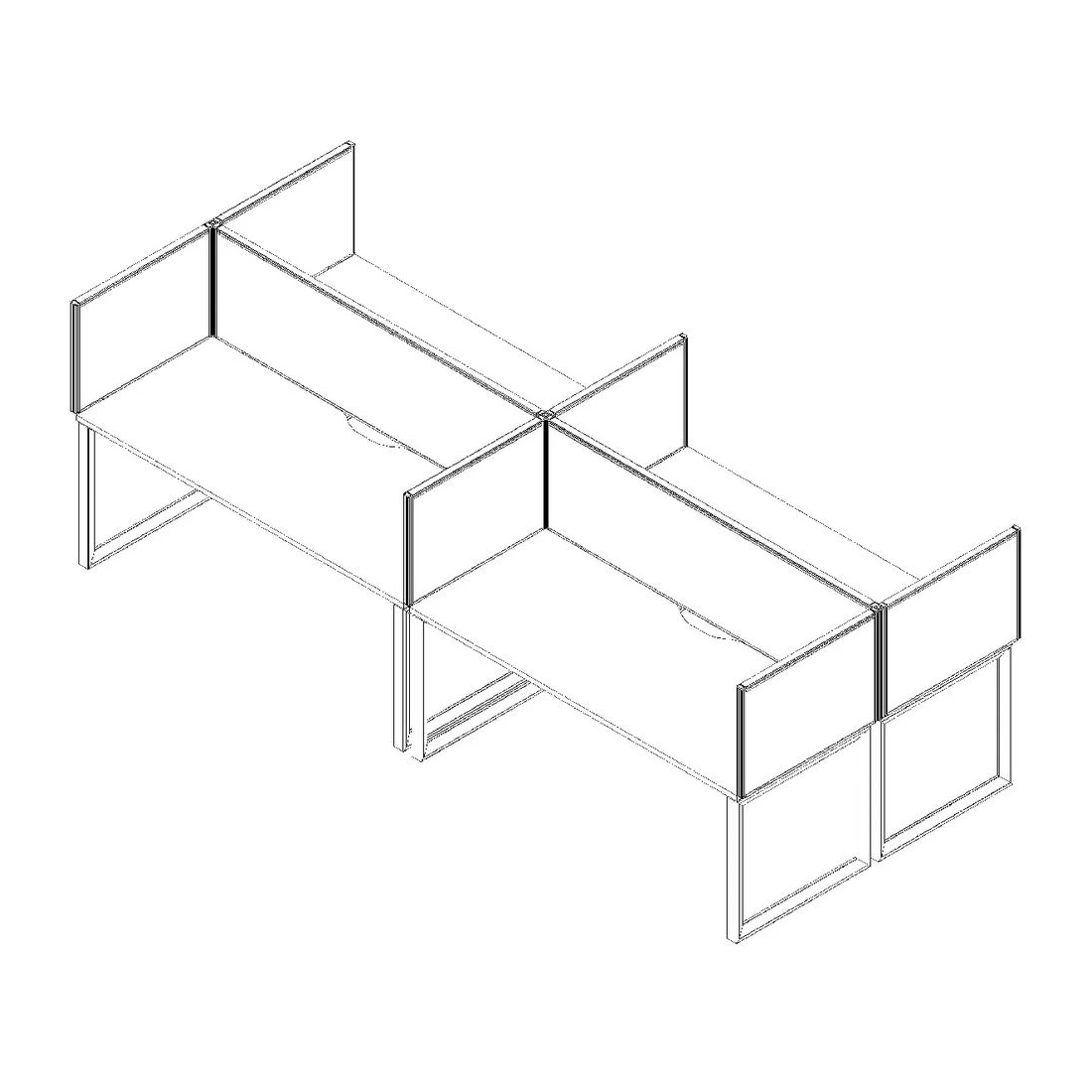 9 Stilford Screen 1800 W x 525 H mm White Frame Grey Fabric, 9 of 10