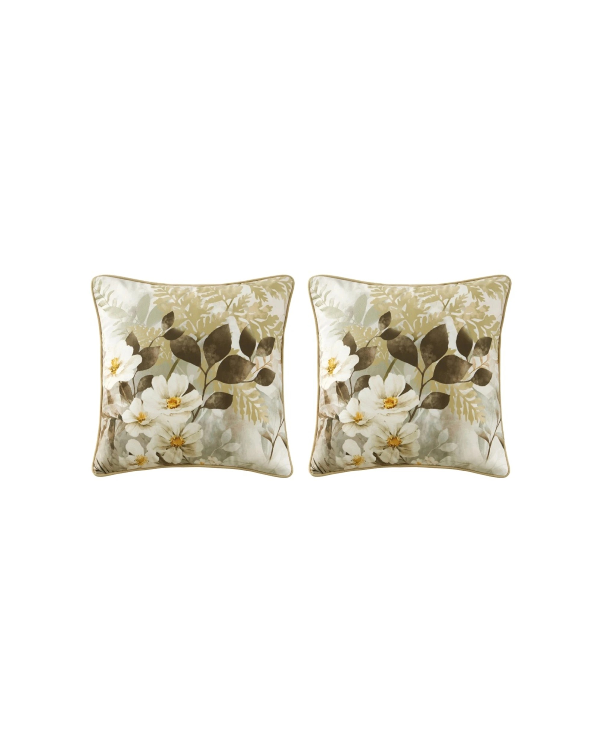 1 Bianca 2PK Jubilee Tones Floral Square Velvet Decor Cushion 43x43cm Floral - Multi, 1 of 1