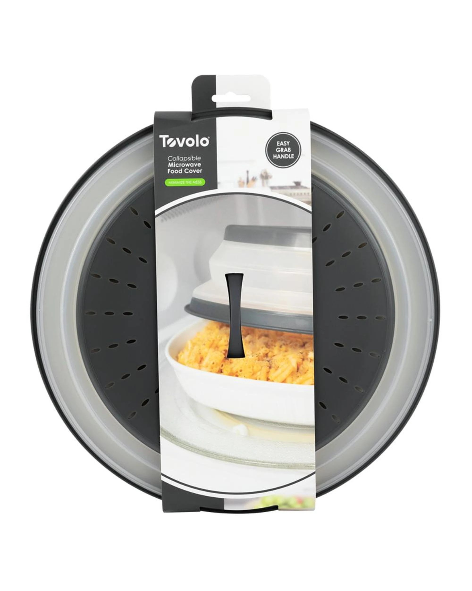 4 Tovolo Collapsible Microwave Food Cover AntiSplatter 26cm Charcoal  Set of 2, 4 of 9