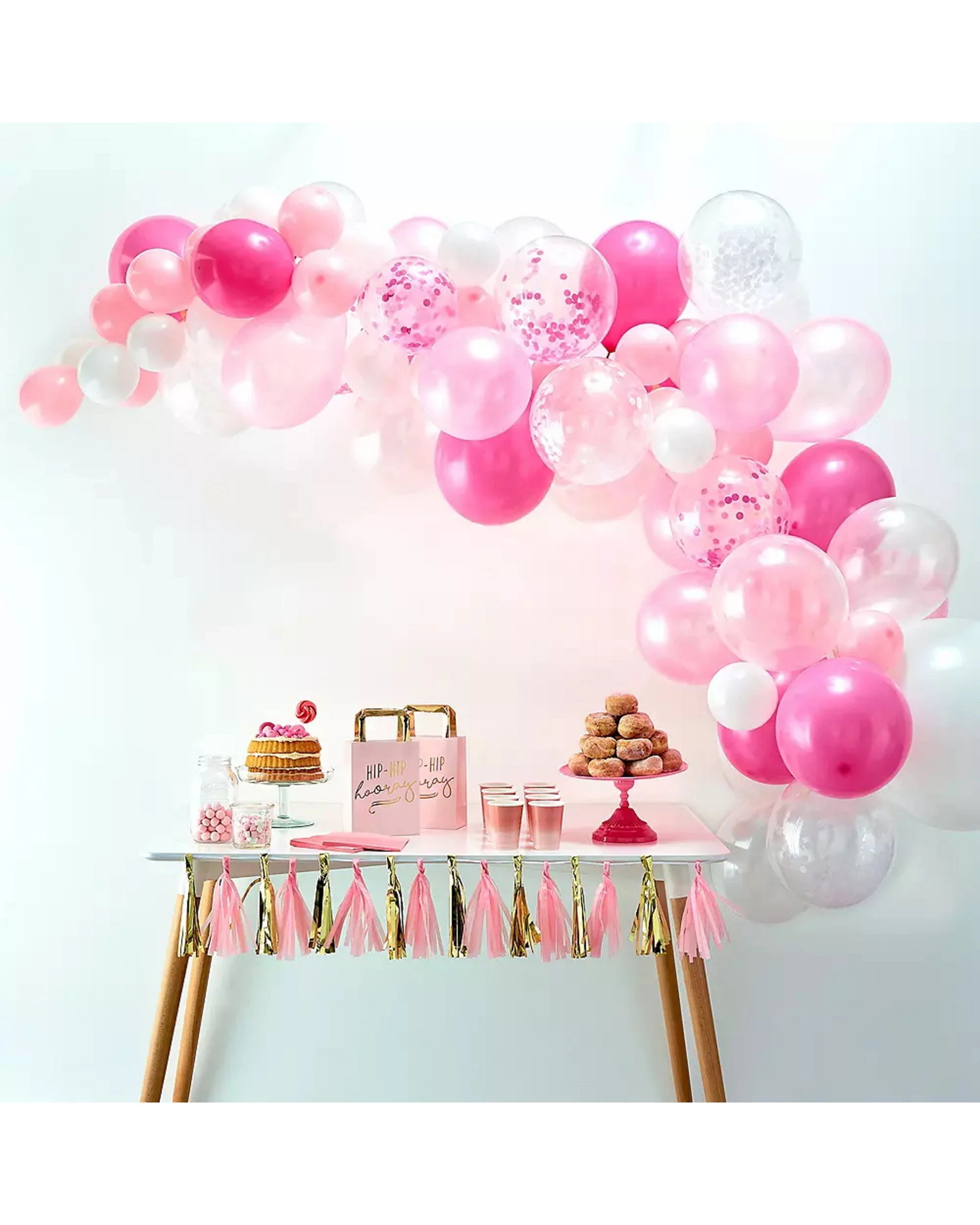 1 Partyrama Pink 4m Balloon Arch Kit - Pink, 1 of 3