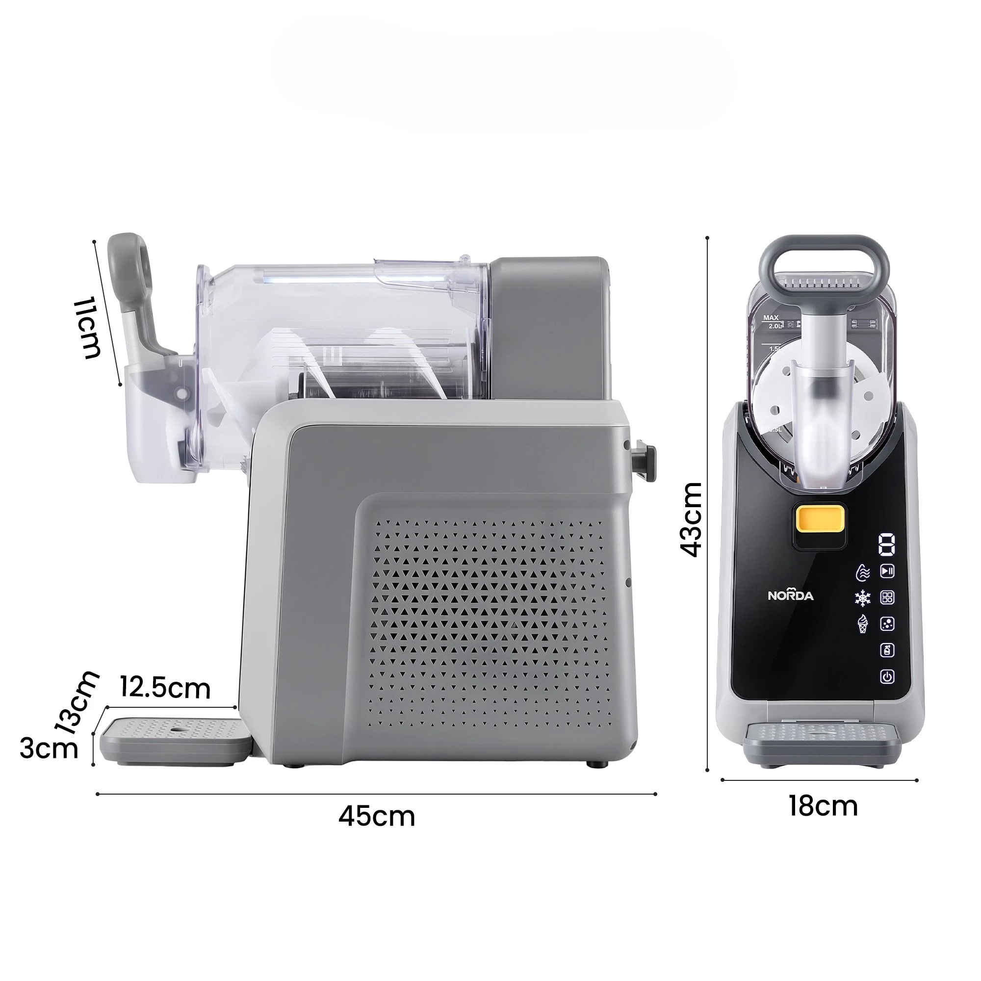 3 NORDA Slushie Machine Frozen Drink Maker - Grey, 3 of 9