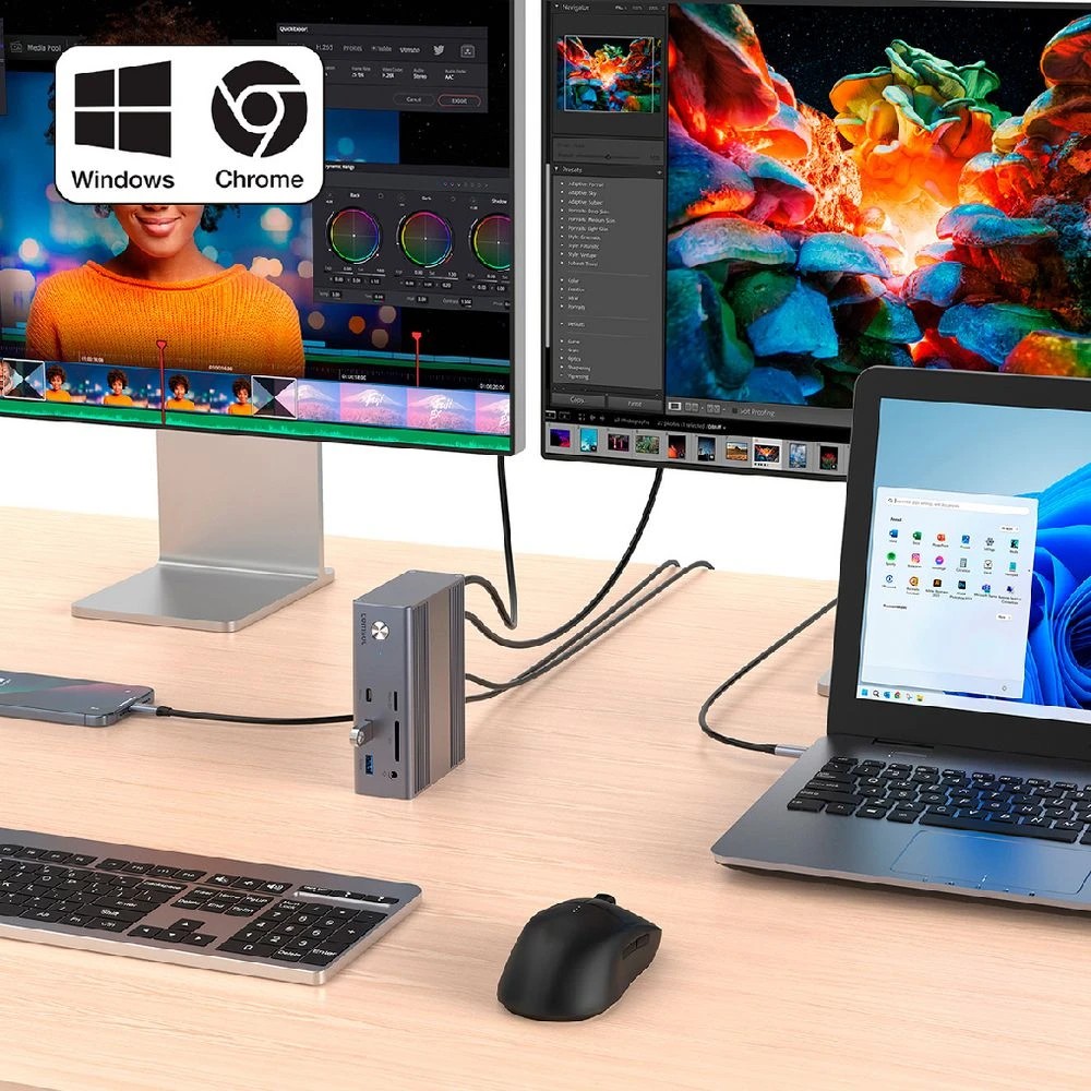 6 Comsol Dual Monitor USB-C 14 Port Docking Station, 6 of 8