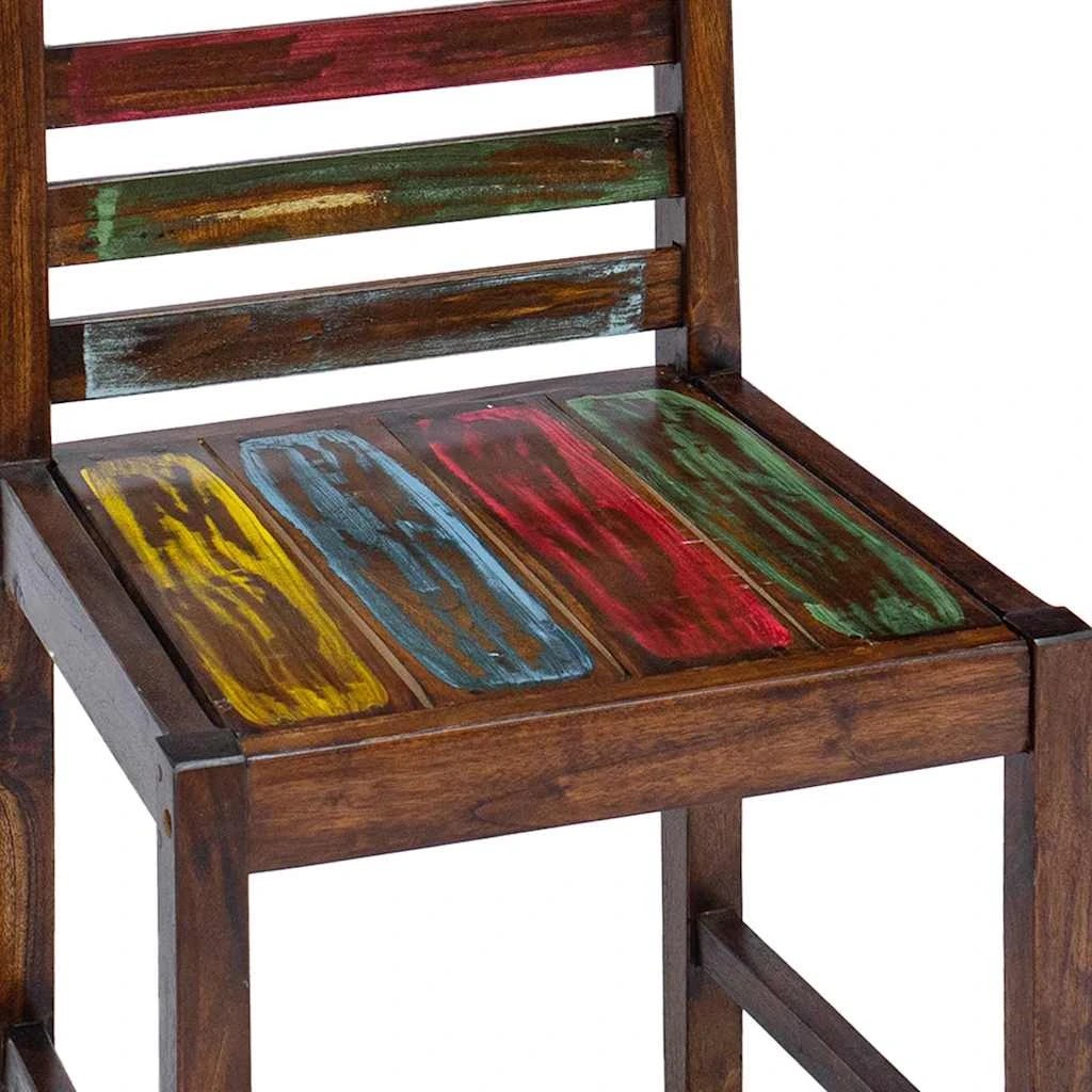 8 Vidaxl Dining Chairs 2 Pcs Solid Reclaimed Wood - Multi, 8 of 10