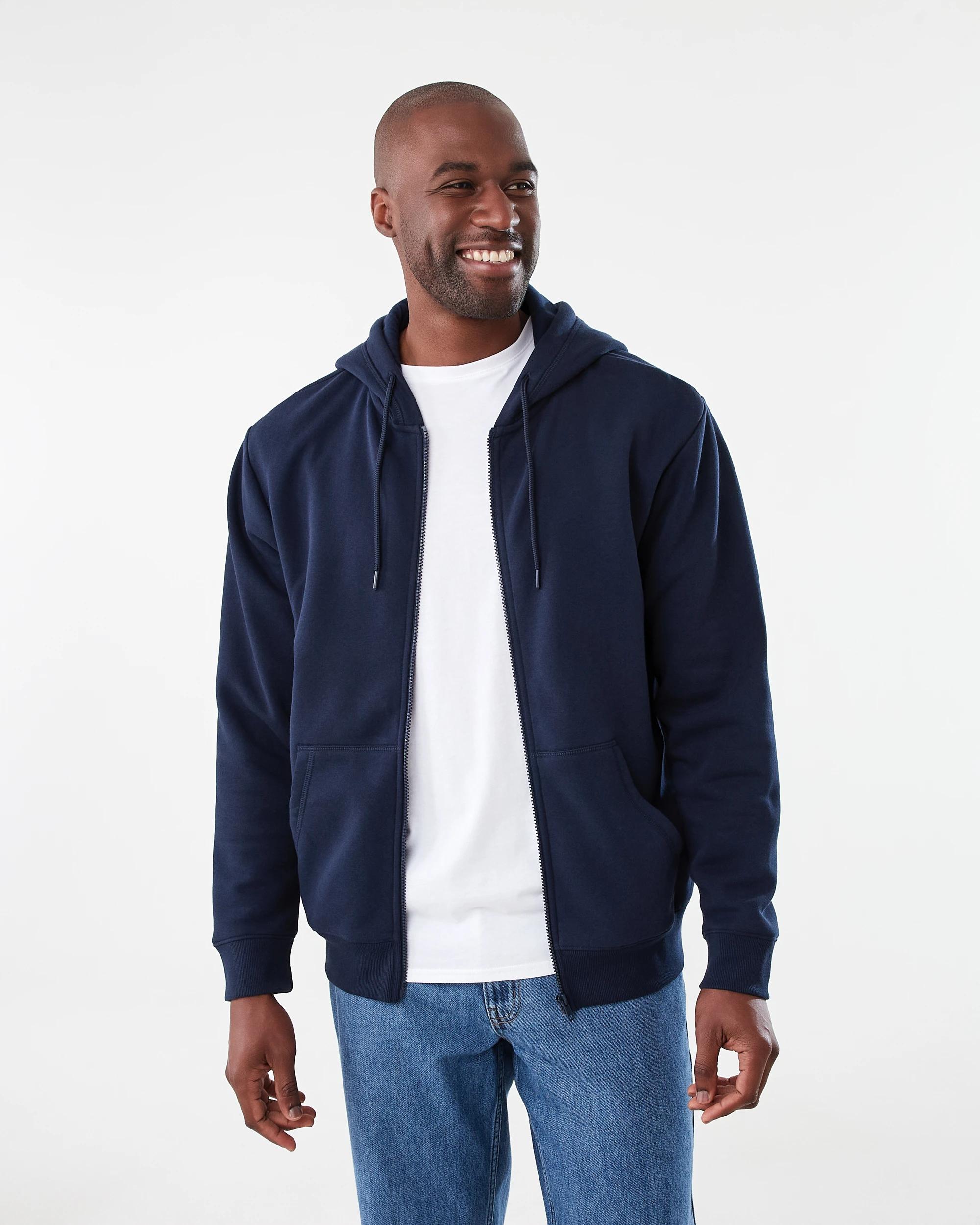 1 Zip Through Hoodie Nvy Sphire, 1 of 8