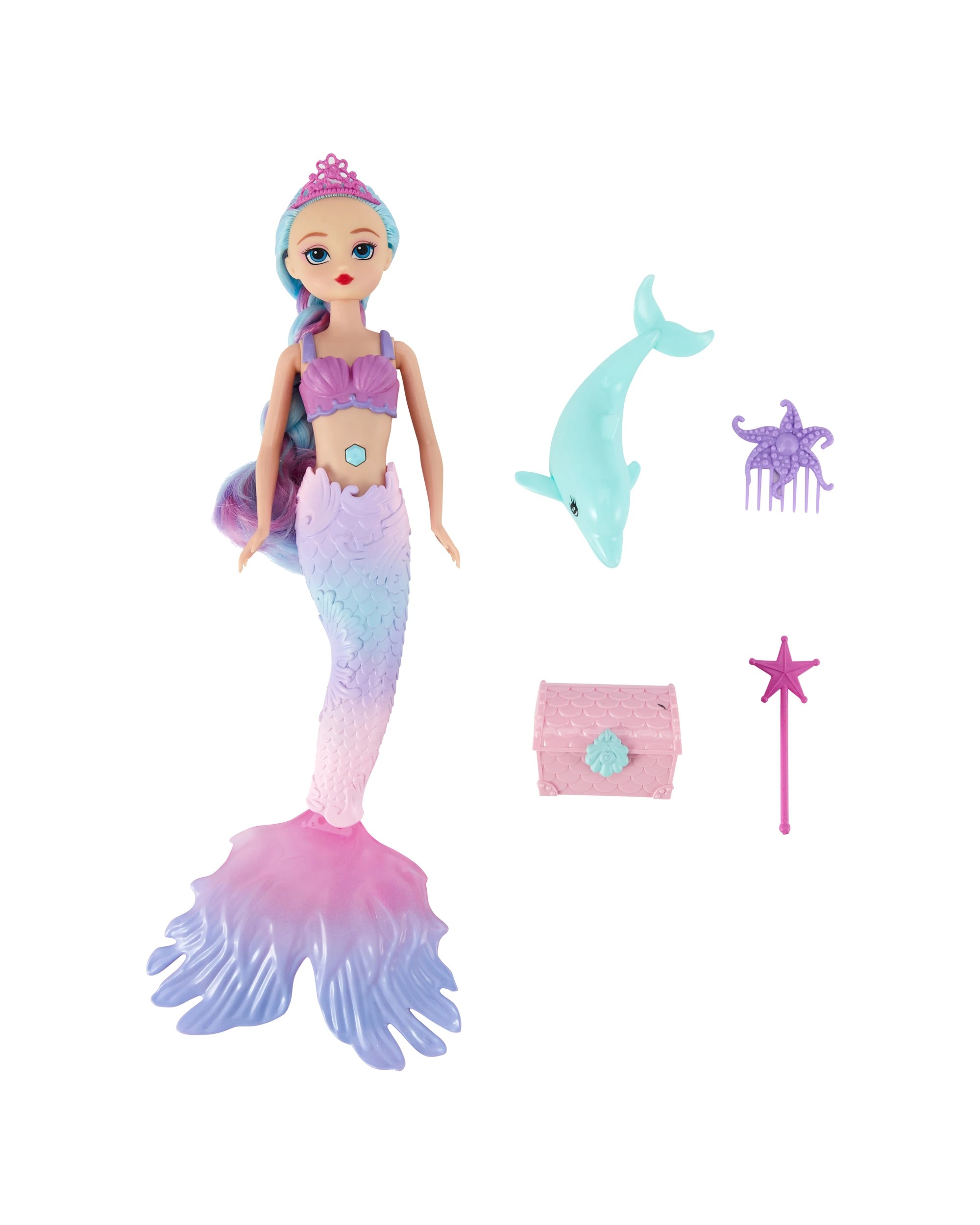 2 5 Piece Light Up Mermaid Fashion Doll, 2 of 8