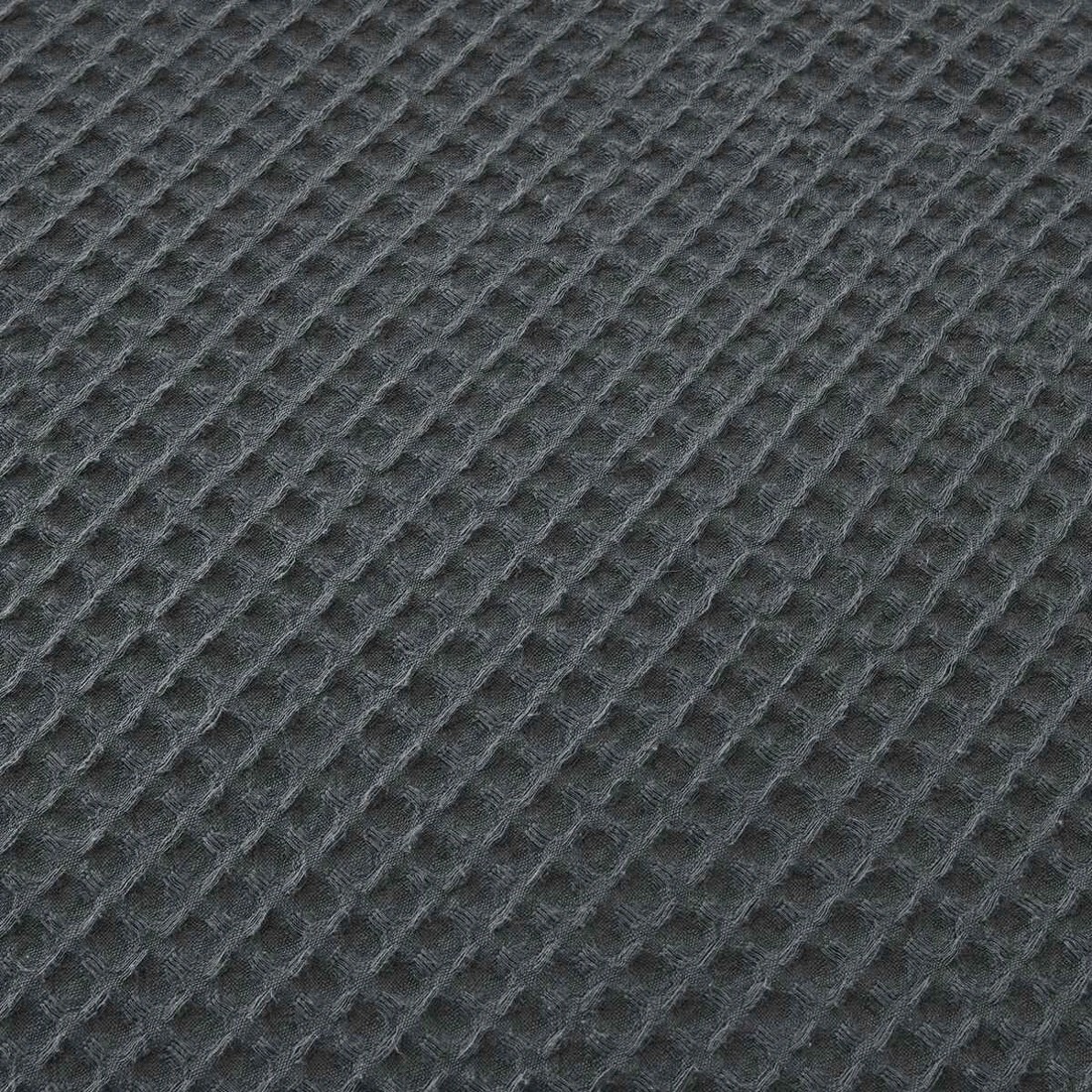 4 Waffle Cotton Quilt Cover Set - King Bed, Charcoal, 4 of 6