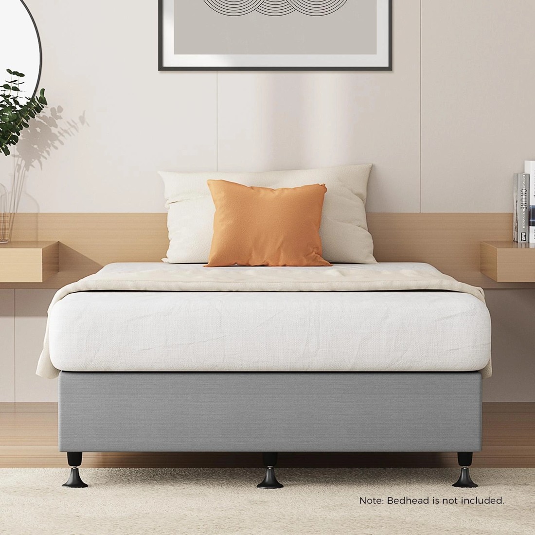 3 Oikiture King Single Bed Base Platform
 - Grey, 3 of 10