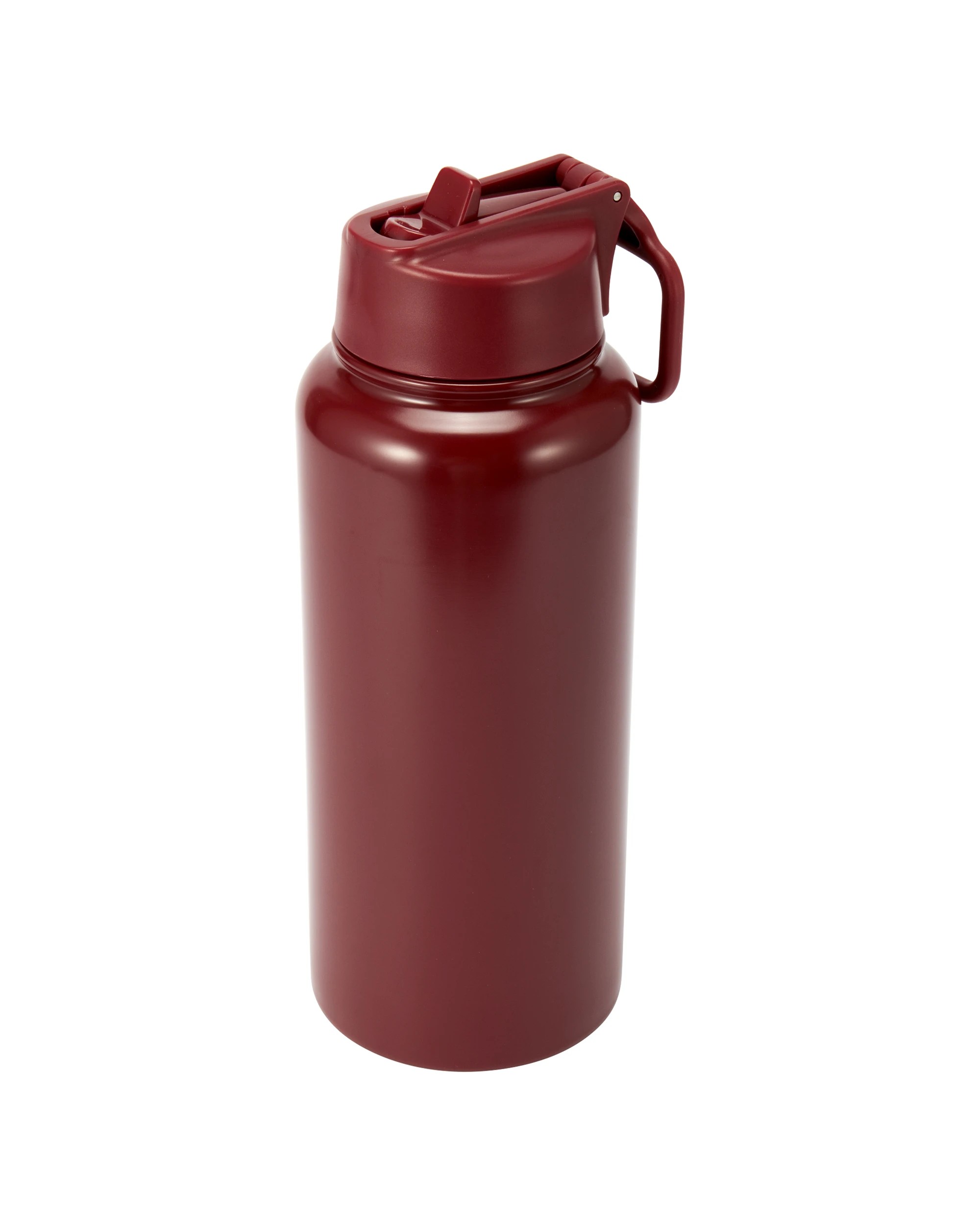 3 960ml Burgundy Double Wall Insulated Cylinder Drink Bottle, 3 of 5