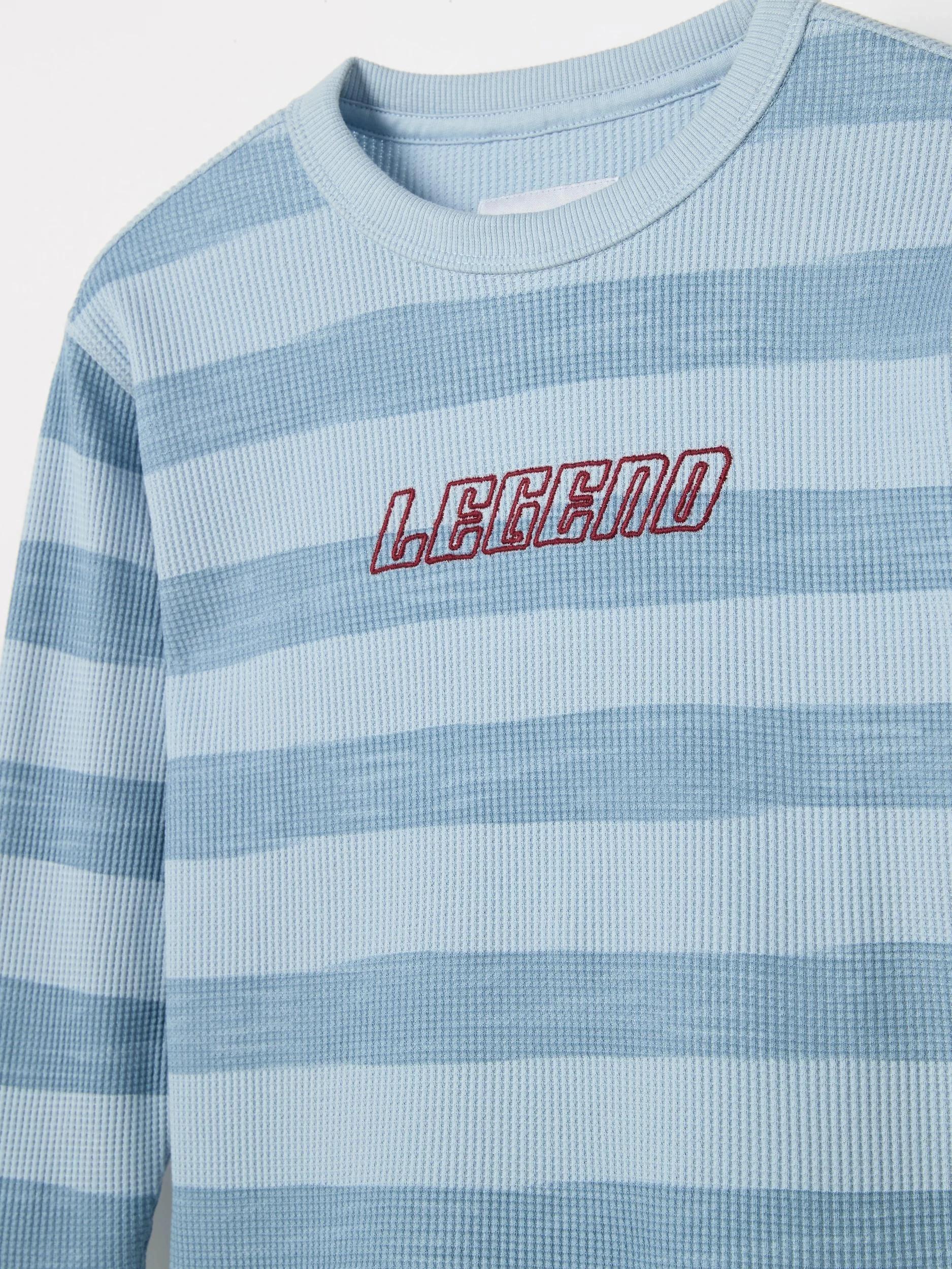 2 Target Kids Australian Cotton Blend Long Sleeve Stripe T-Shirt BLUE, 2 of 2