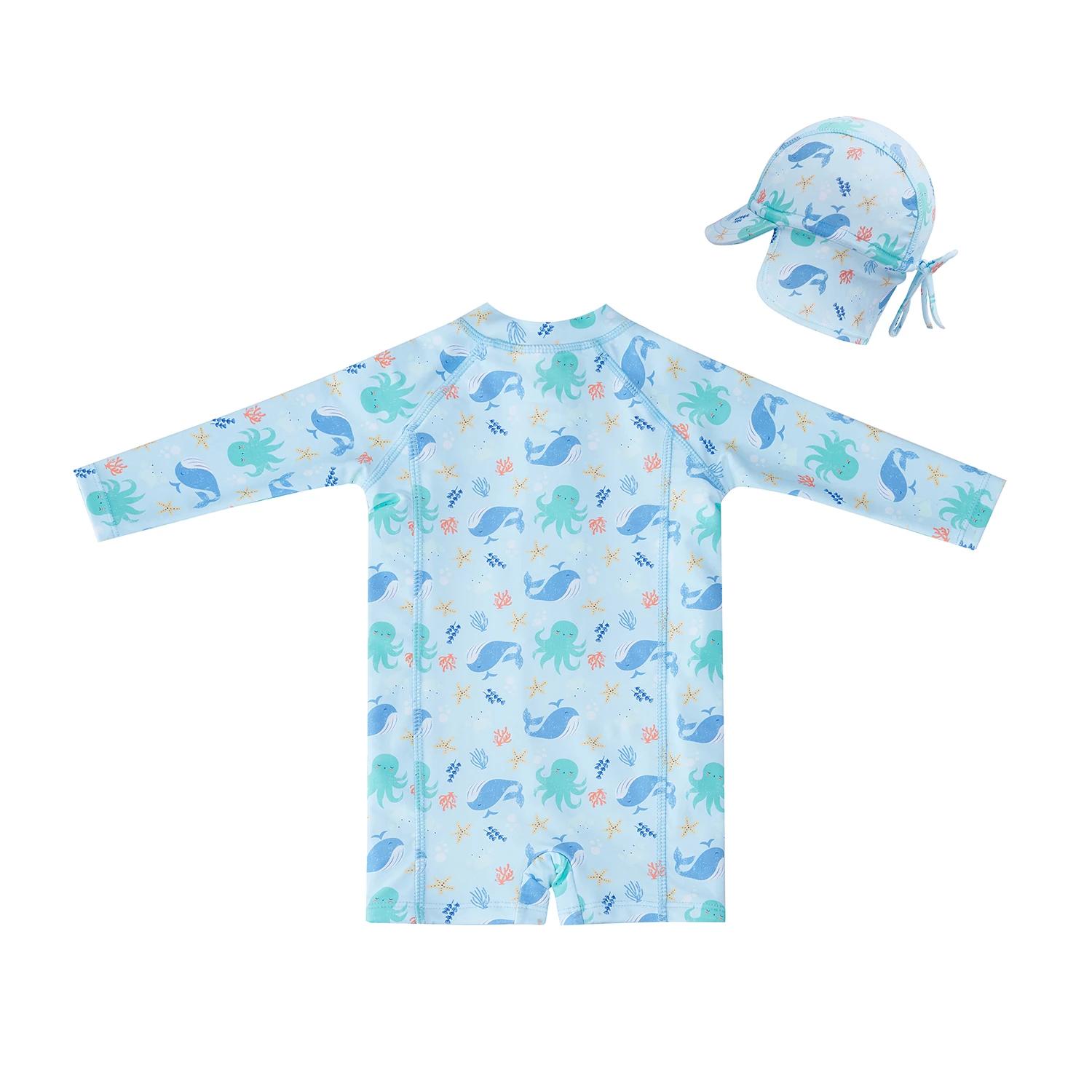 2 Big Softies 2pc Swimsuit & Hat, Whale BLUE WHALE, 2 of 6