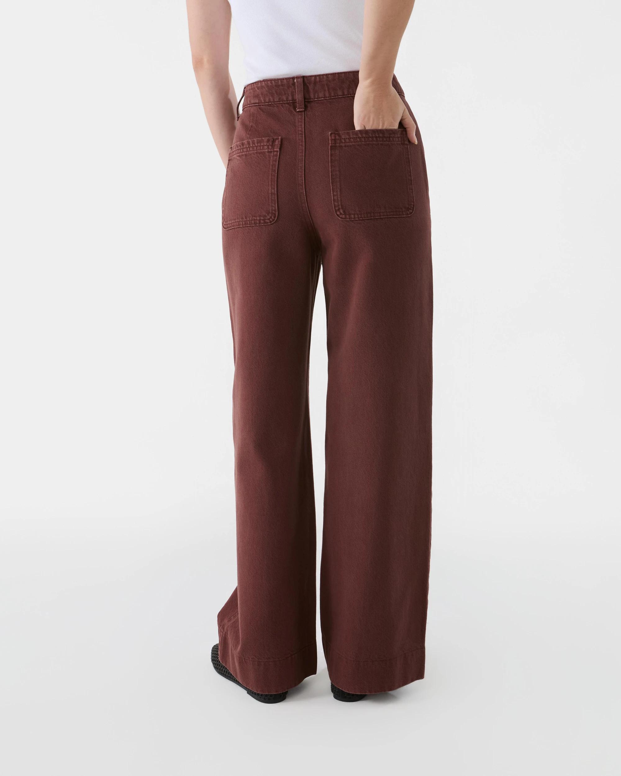 2 Wide Leg Pocket Jeans Burnt Rust, 2 of 6