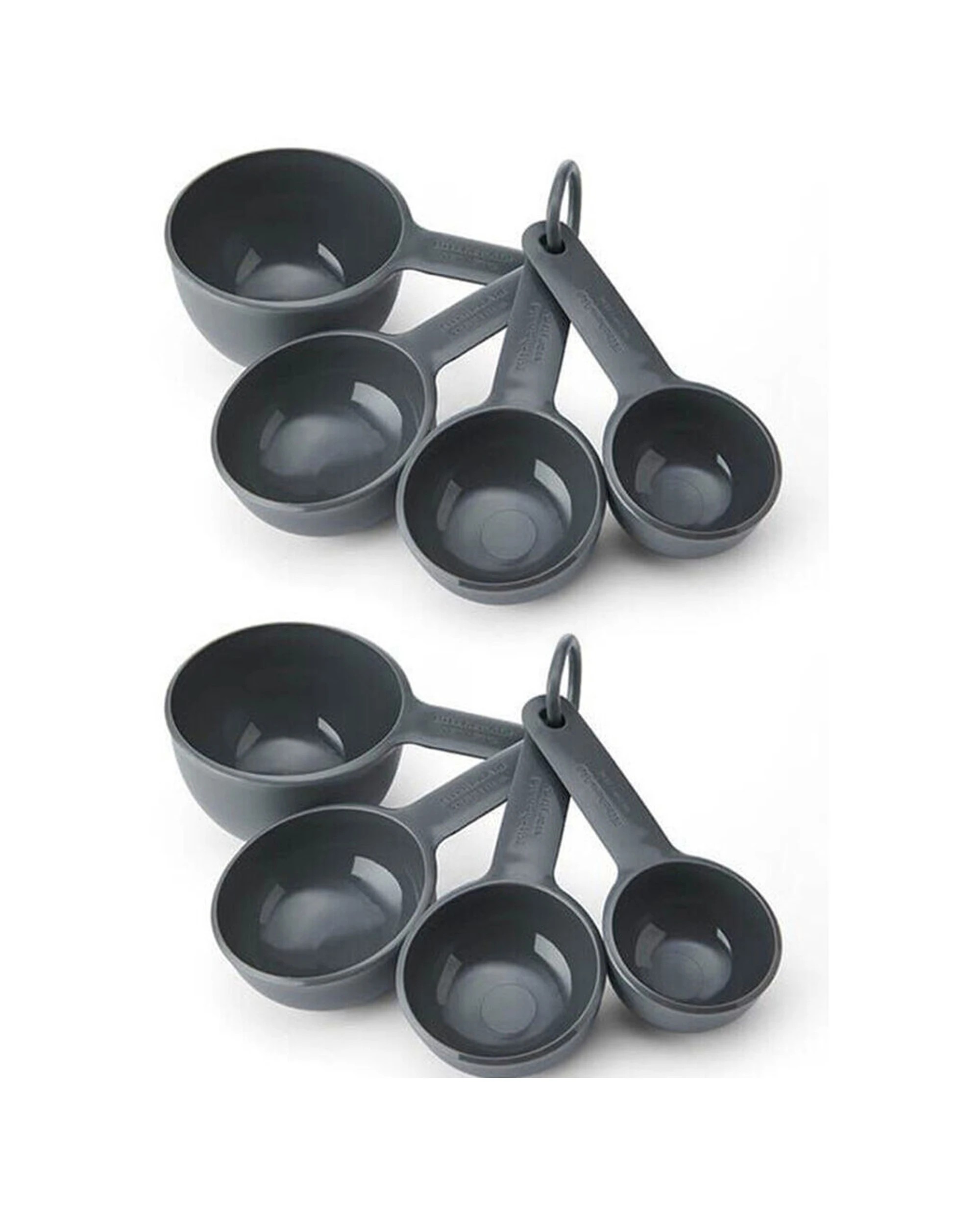 1 KitchenAid 2x 4pc Measuring Cups Cooking Utensil Kitchen Tool - Grey, 1 of 6