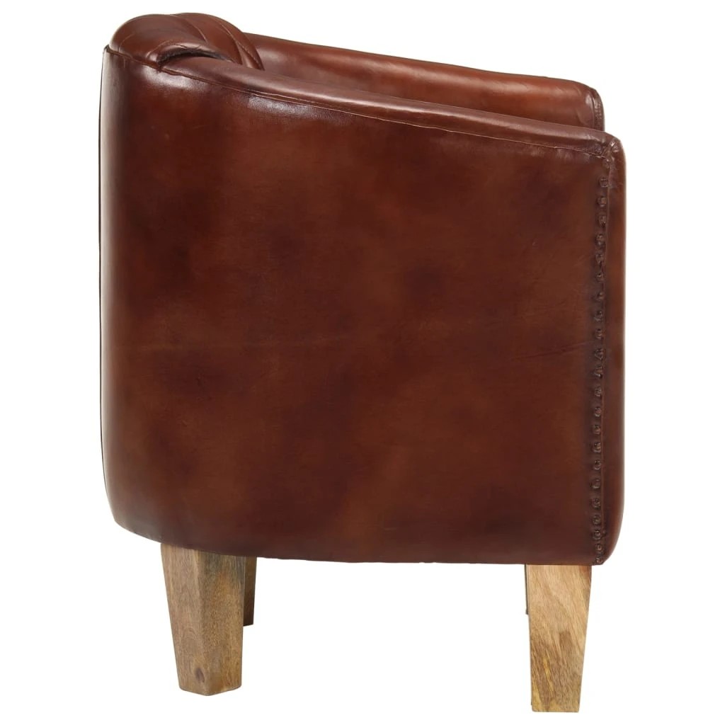 3 vidaXL tub chair Breathable Material - Brown, 3 of 9