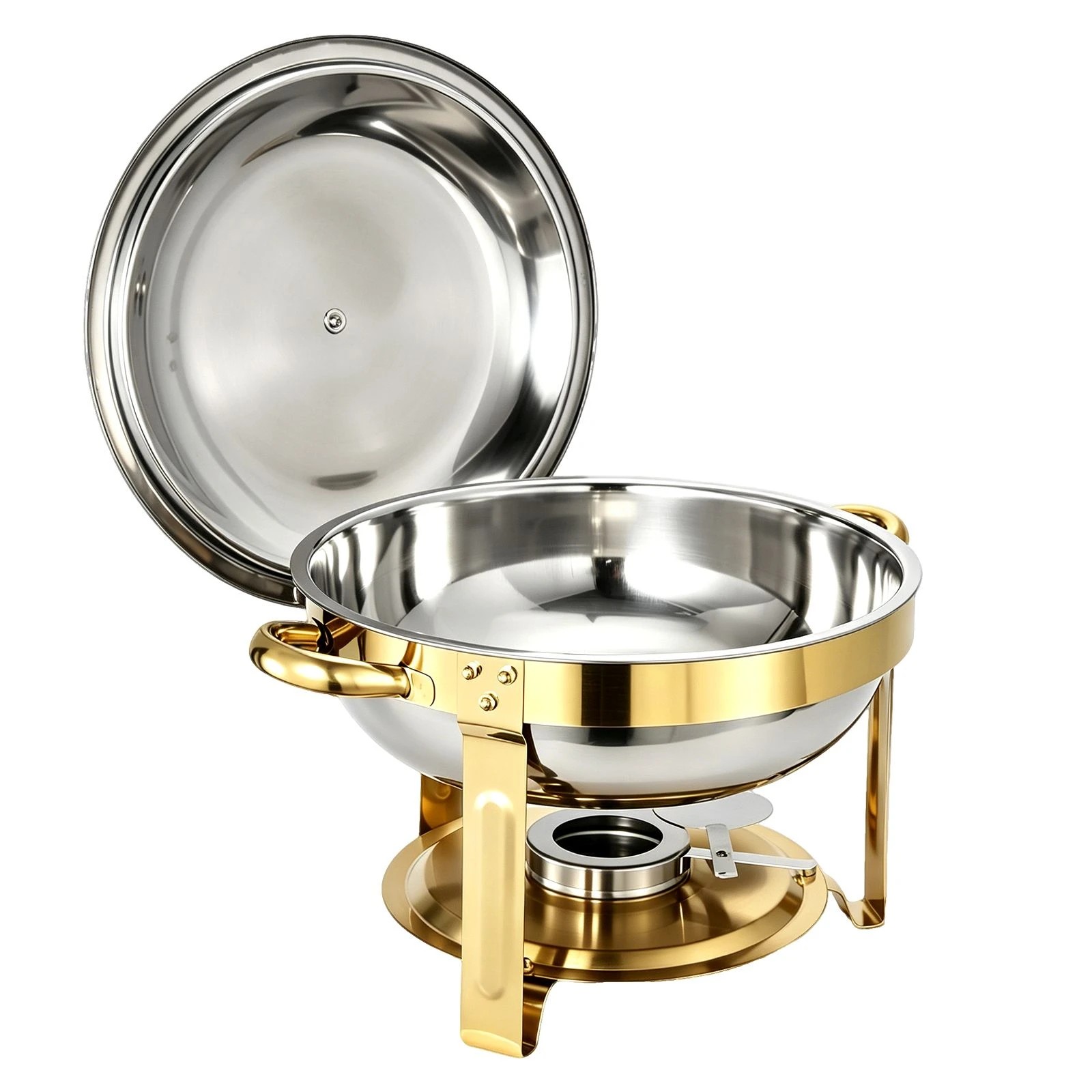 Ausway 4PCS 4L Stainless Steel Chafing Dish Set Catering Chafer with ...