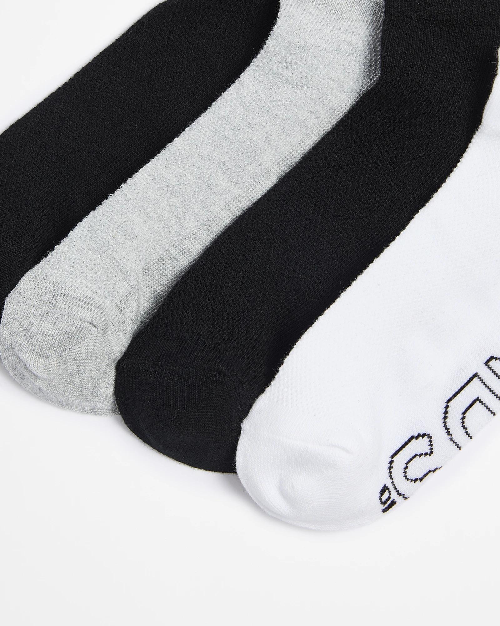 2 Australian Cotton 4 Pack Trainer Low Cut Socks - Bonds WHITE / GREY / BLACK, 2 of 3