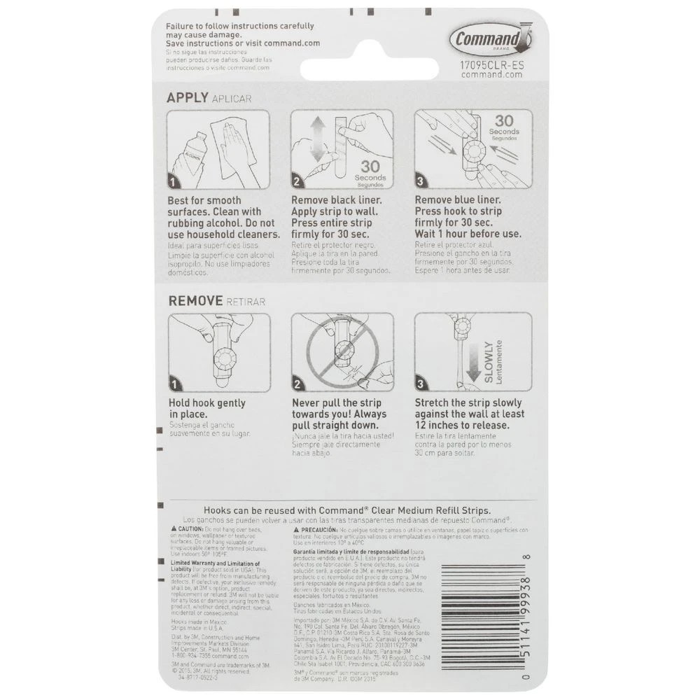 5 3M Command Medium Crystal Hook 2 Pack, 5 of 5