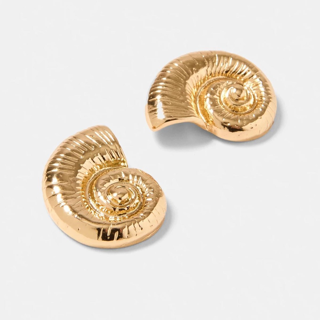 3 Sundial Shell Stud Earrings - Gold Tone, 3 of 8
